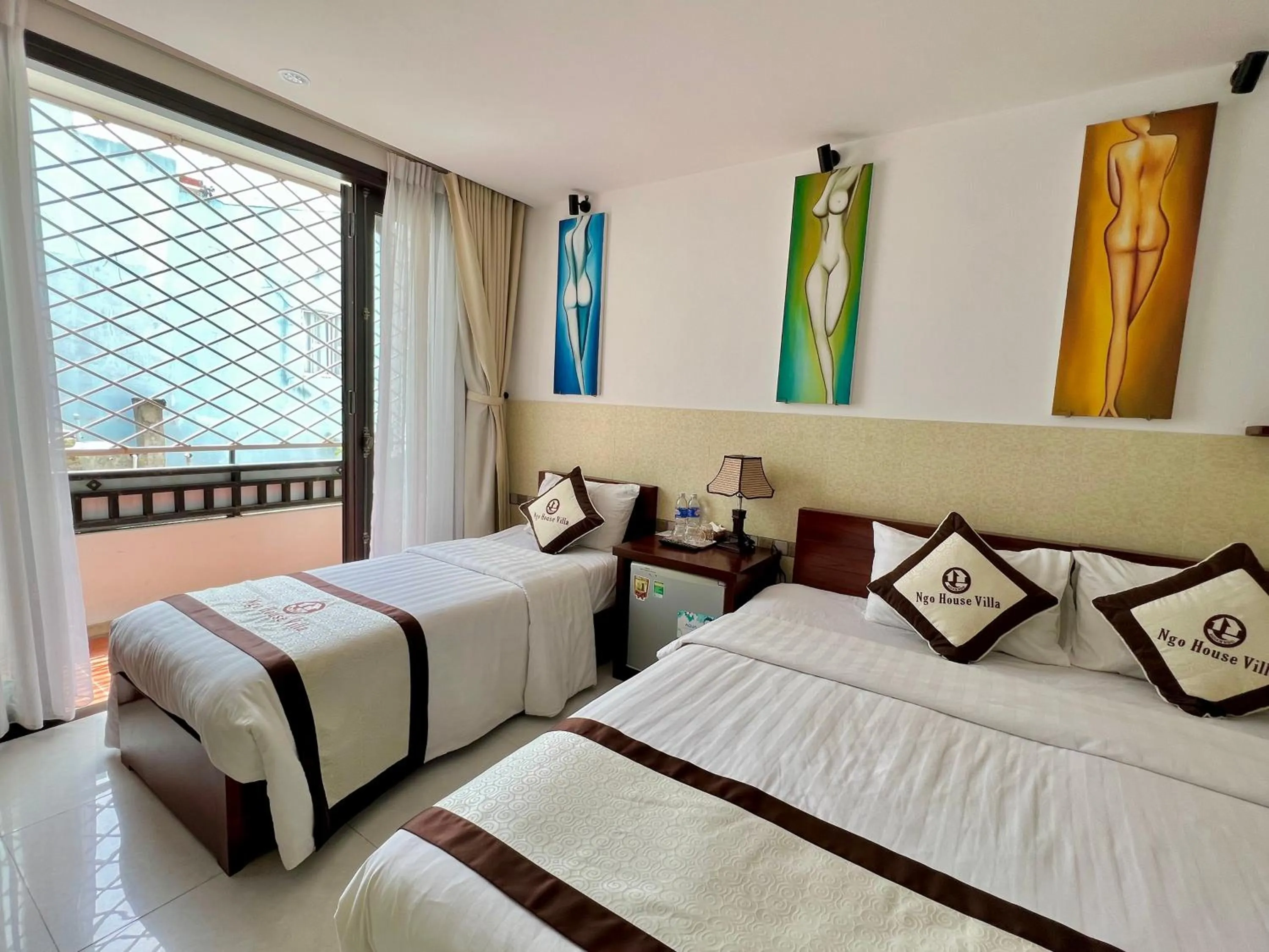 Standard Double or Twin Room with Balcony in Ngo House Villa