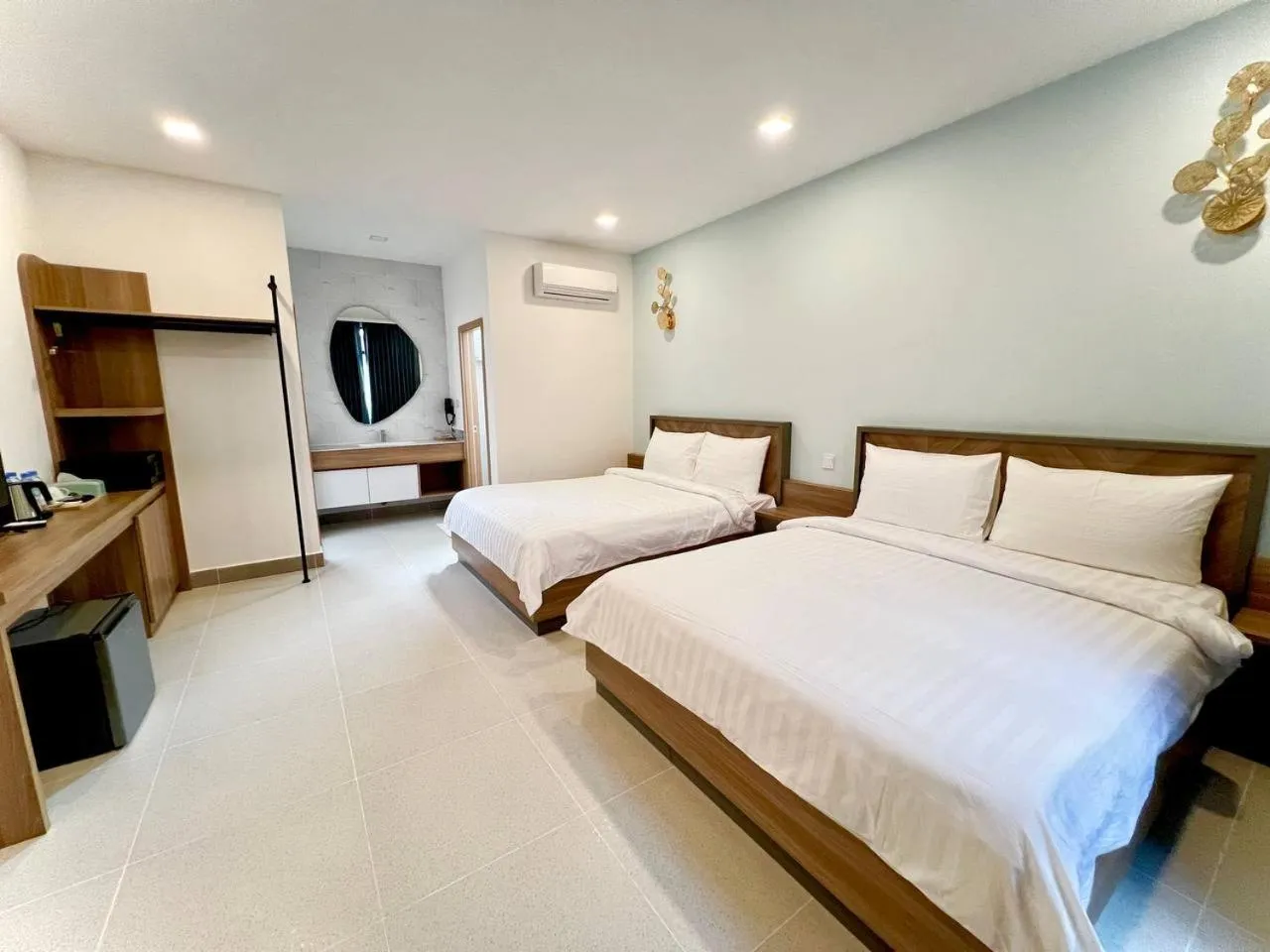 Twin Room with Pool View in Sandy Clay Bungalows