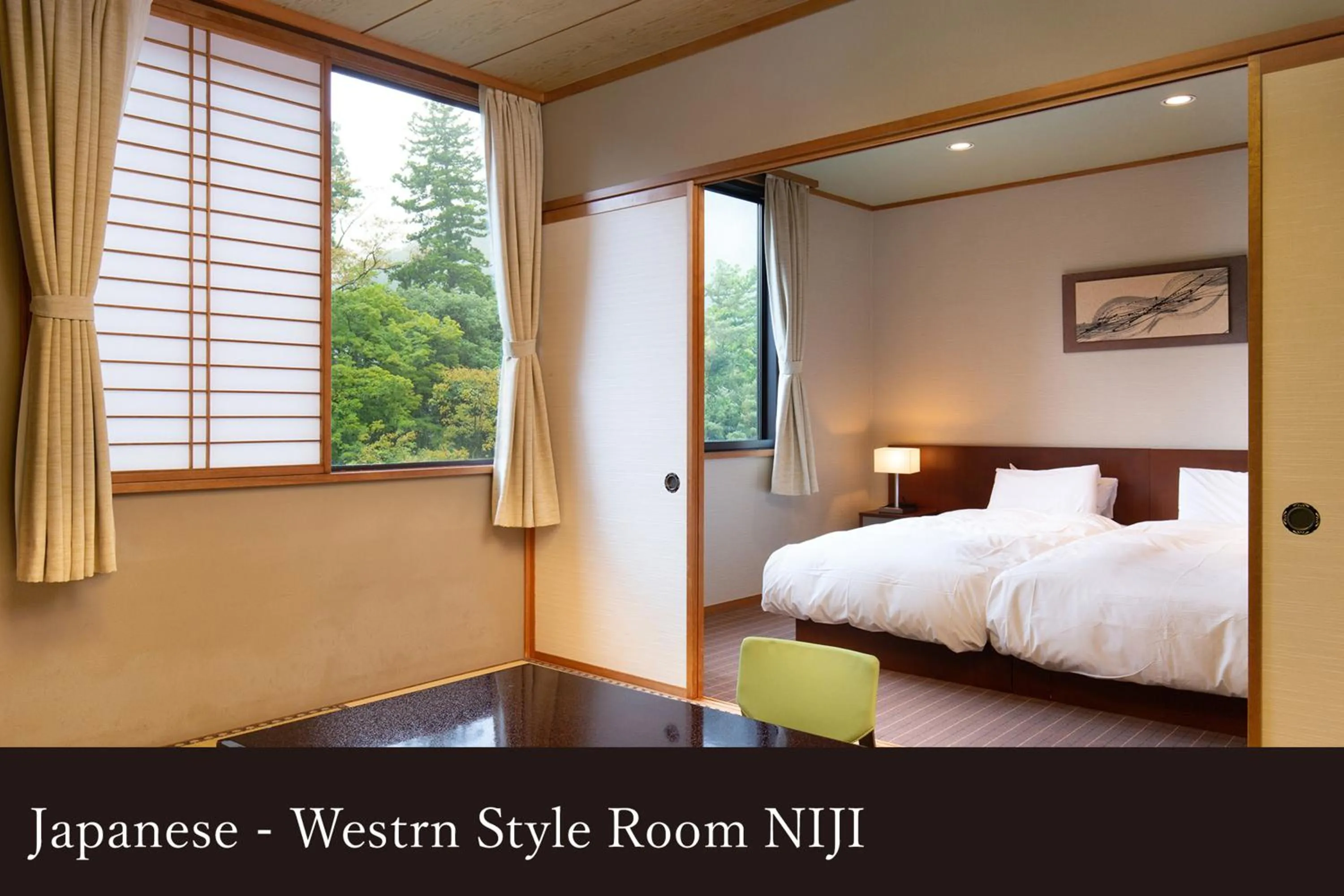 Japanese Western Room with Private Bathroom and Toilet - River View in Yamanaka Onsen Kagari Kisshotei