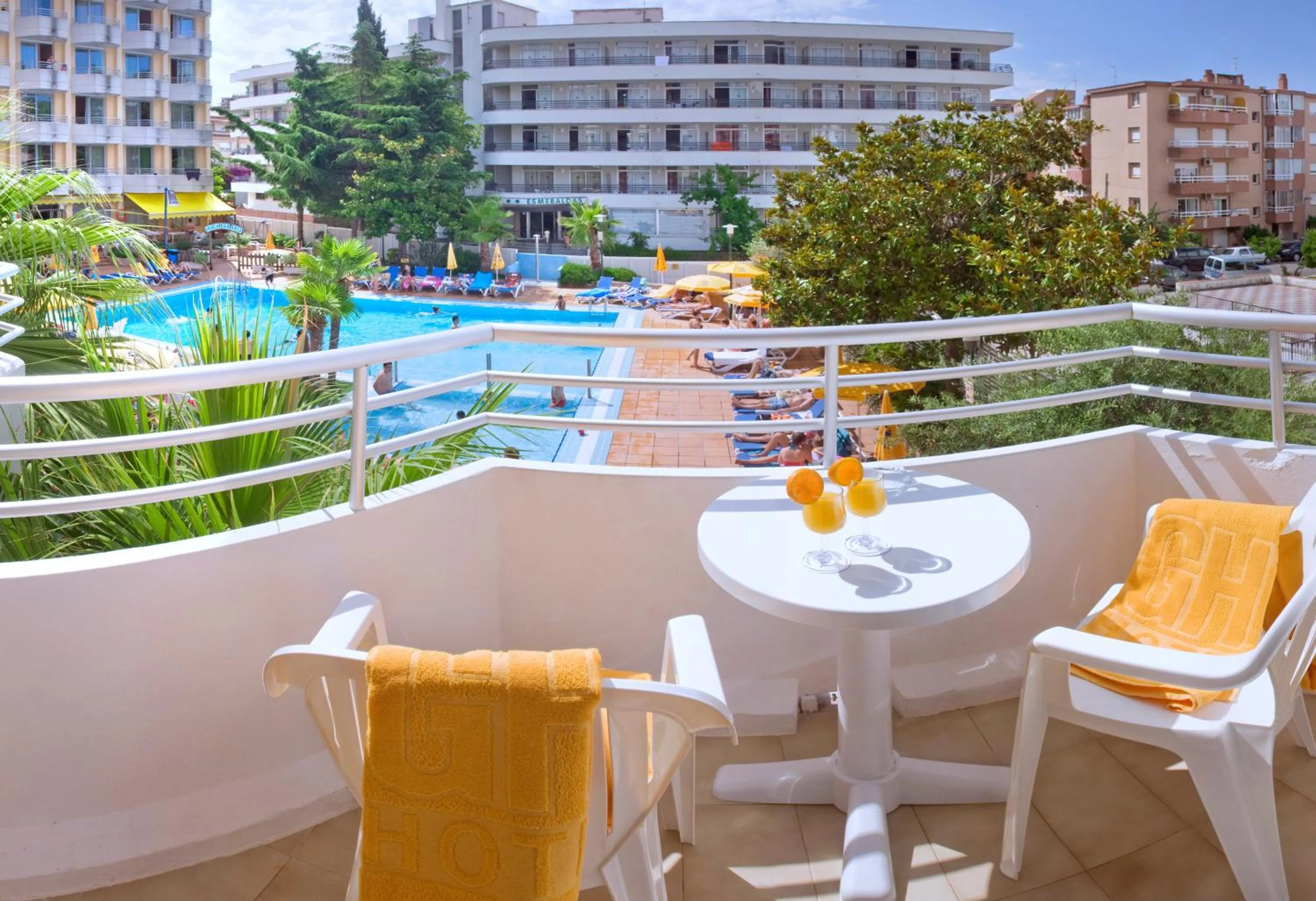 Double or Twin Room with Balcony and Pool View in GHT Oasis Tossa & Spa
