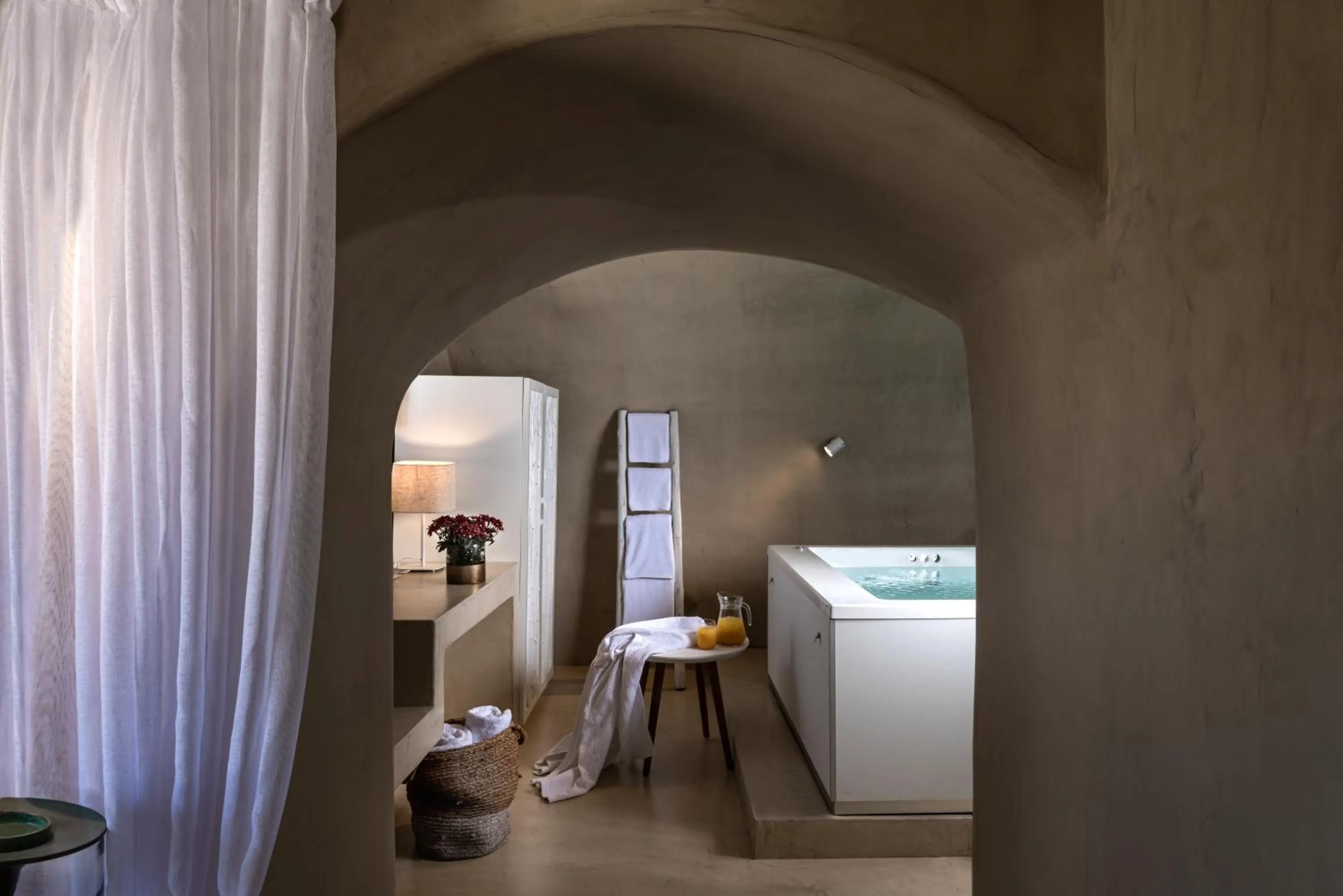 Senior Suite with Outdoor Heated Plunge Pool and Indoor Heated Hot Tub in Mythical Blue Luxury Suites