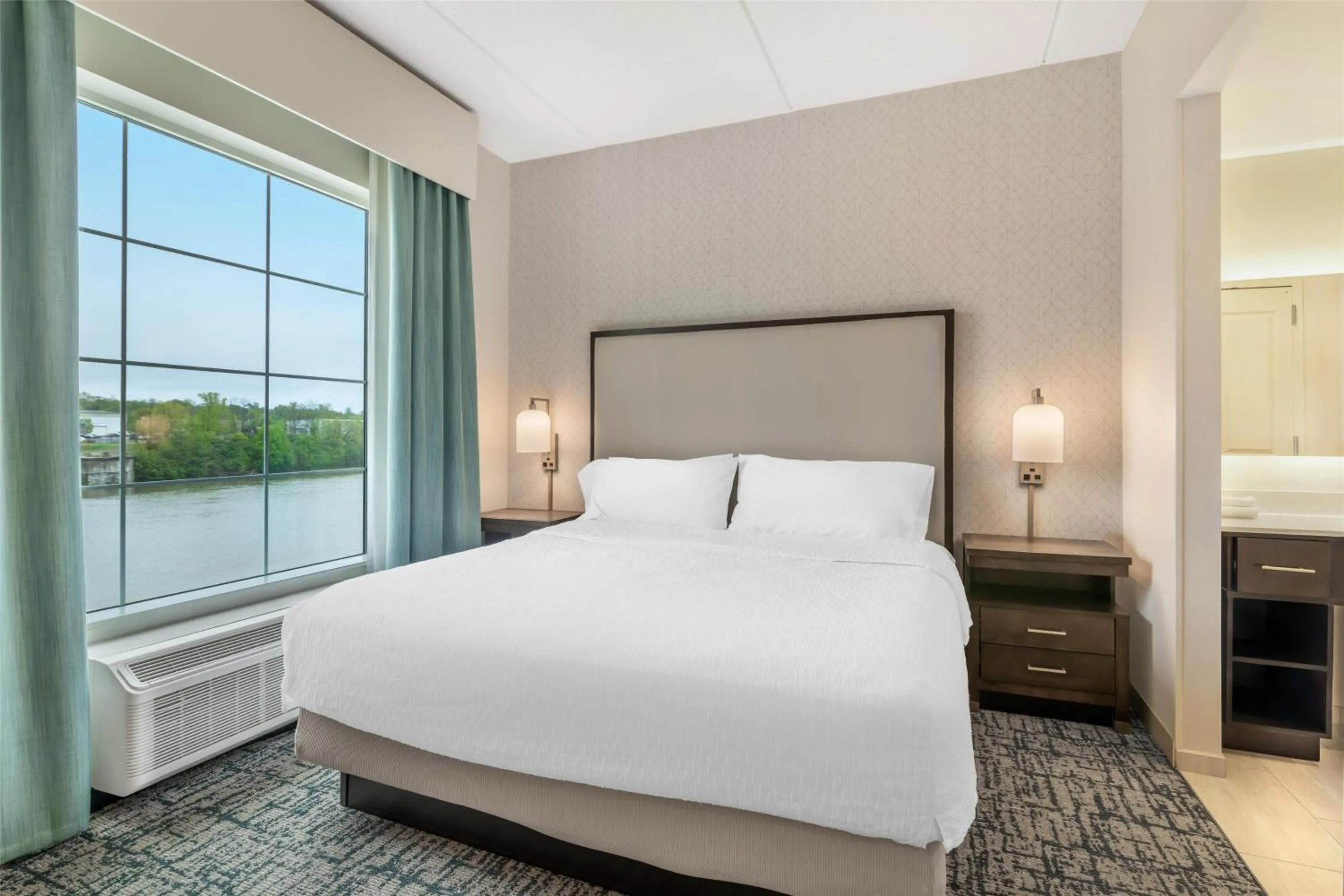 King Studio Suite with River View - Non-Smoking in Homewood Suites By Hilton Schenectady