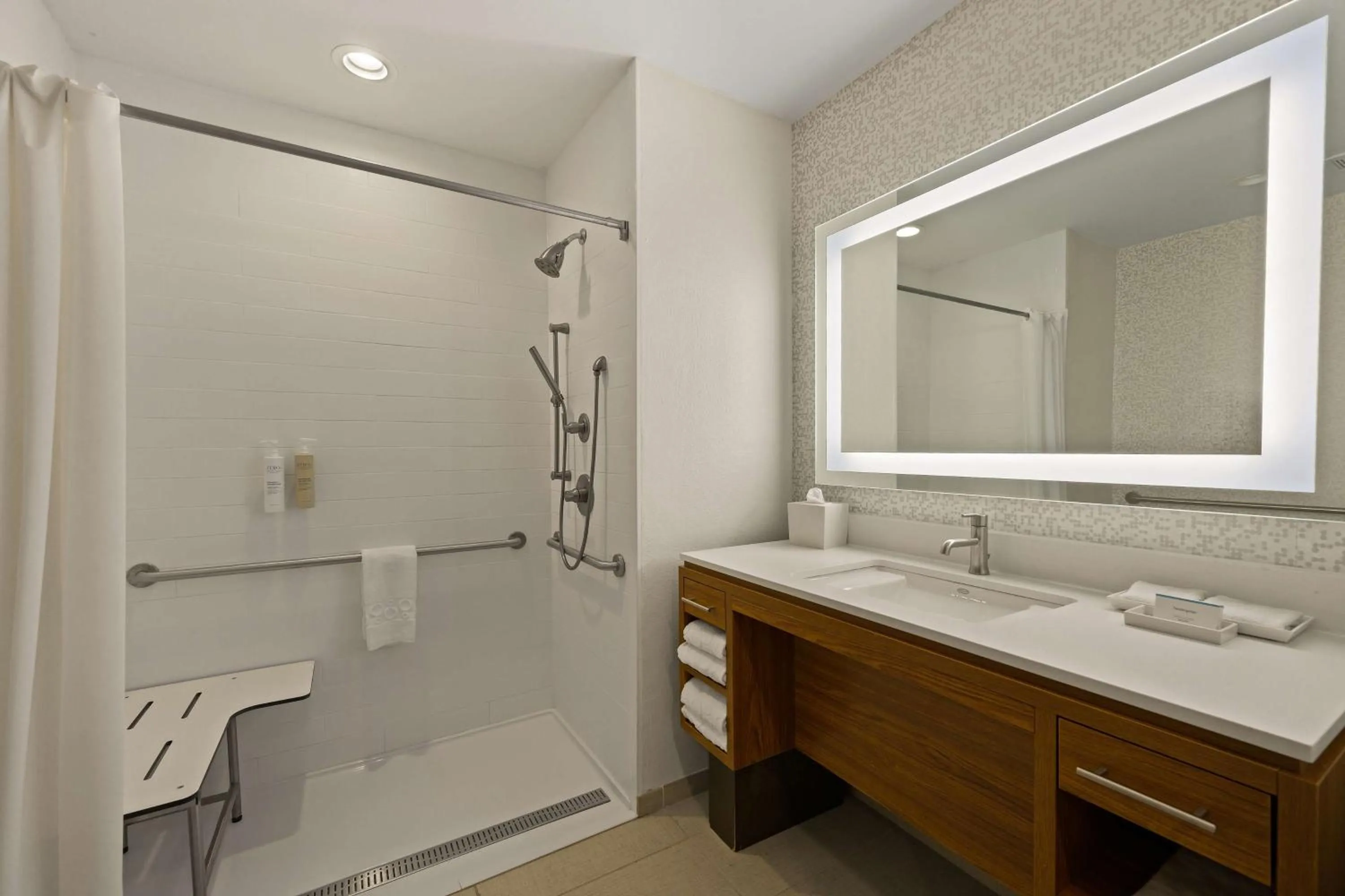 Queen Studio Suite with Roll-In Shower - Mobility Access/Non-Smoking in Home2 Suites By Hilton Baytown