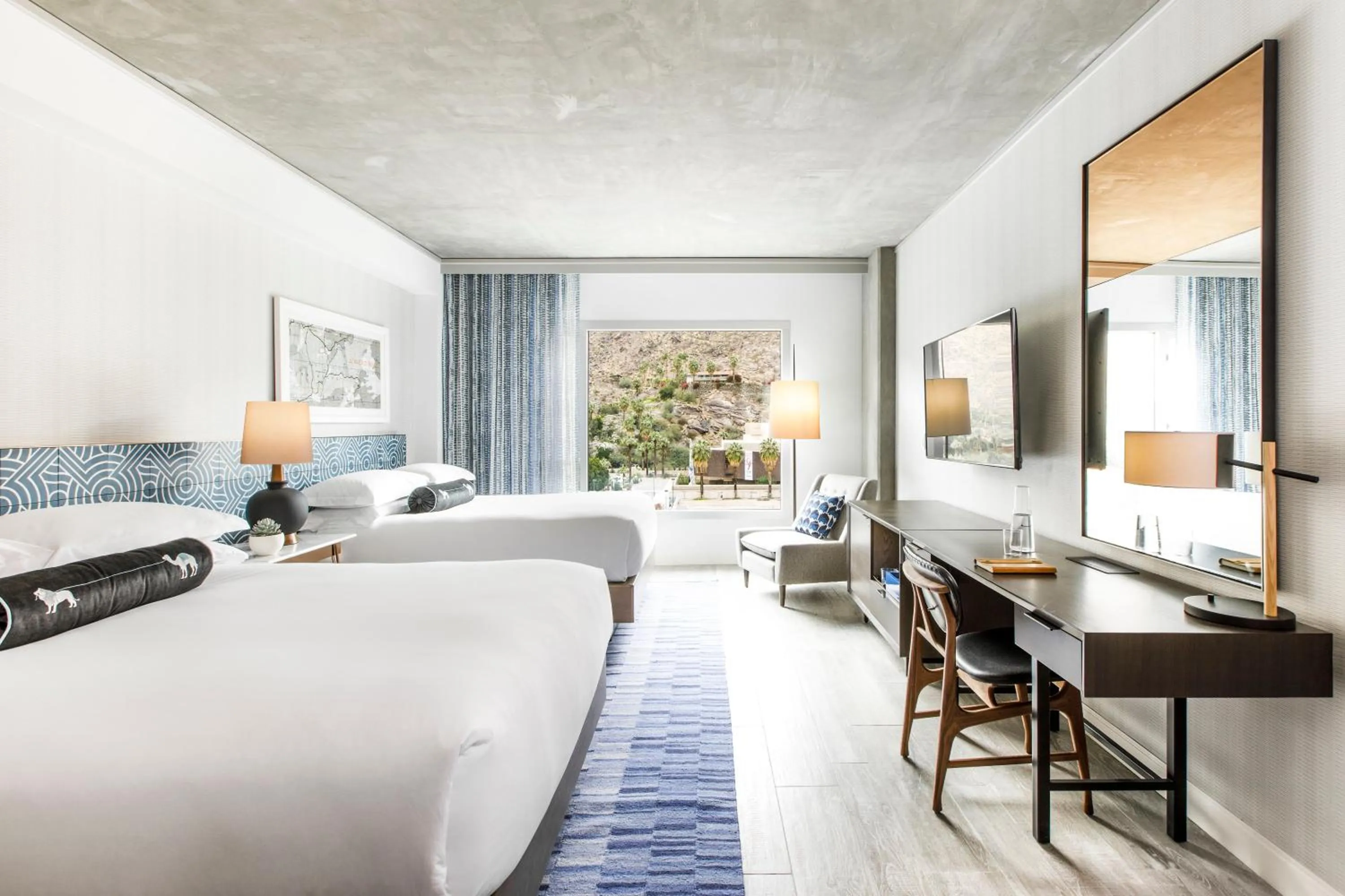 Standard Queen Room with Two Queen Beds - Hearing Accessible in Kimpton Rowan Palm Springs Hotel by IHG