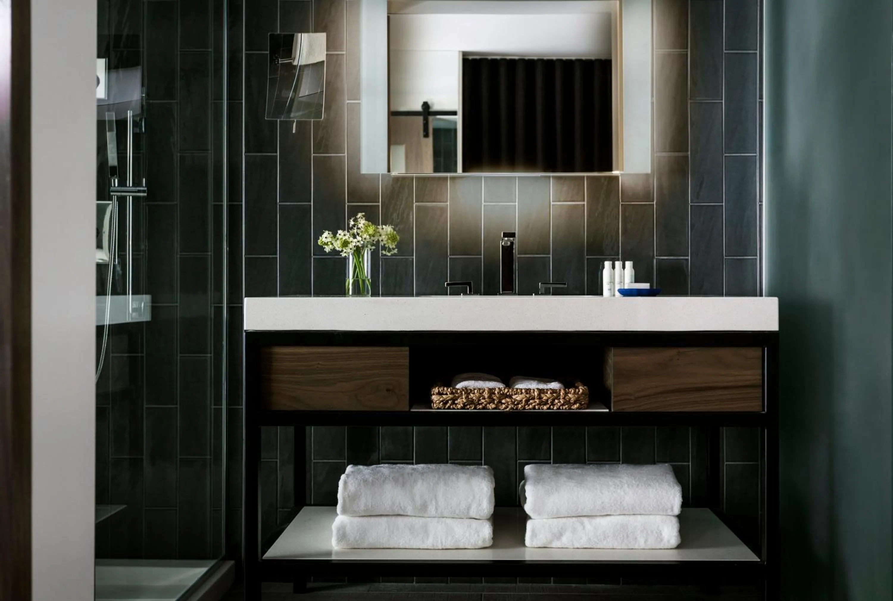 King Room with Mobility Accessible Roll-In Shower - Non-Smoking in Kimpton Rowan Palm Springs Hotel by IHG