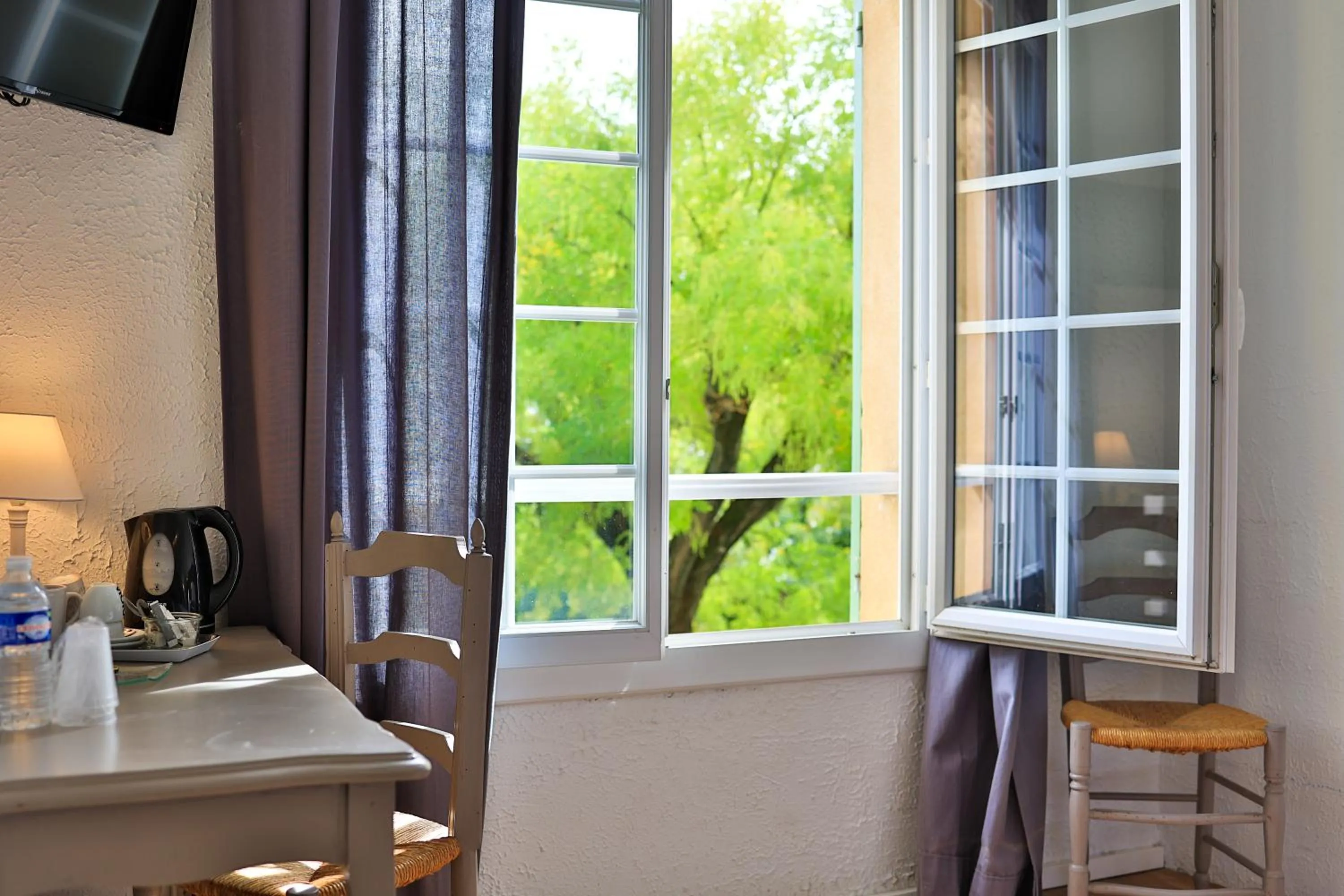 Twin Room with Garden View in Logis Hôtel Castel Mouisson