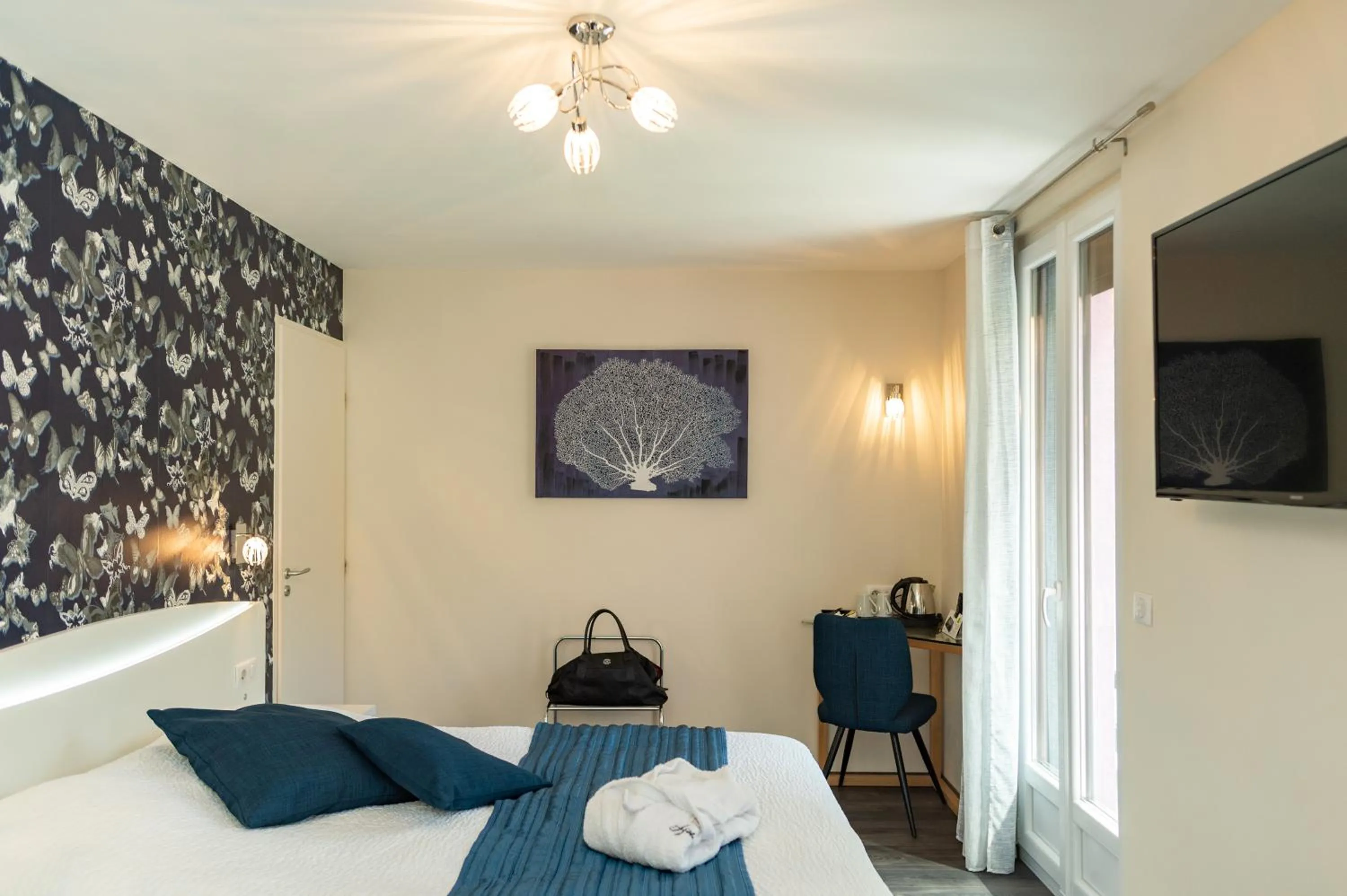 Double Room with Garden View in Logis Hotel Des Vosges