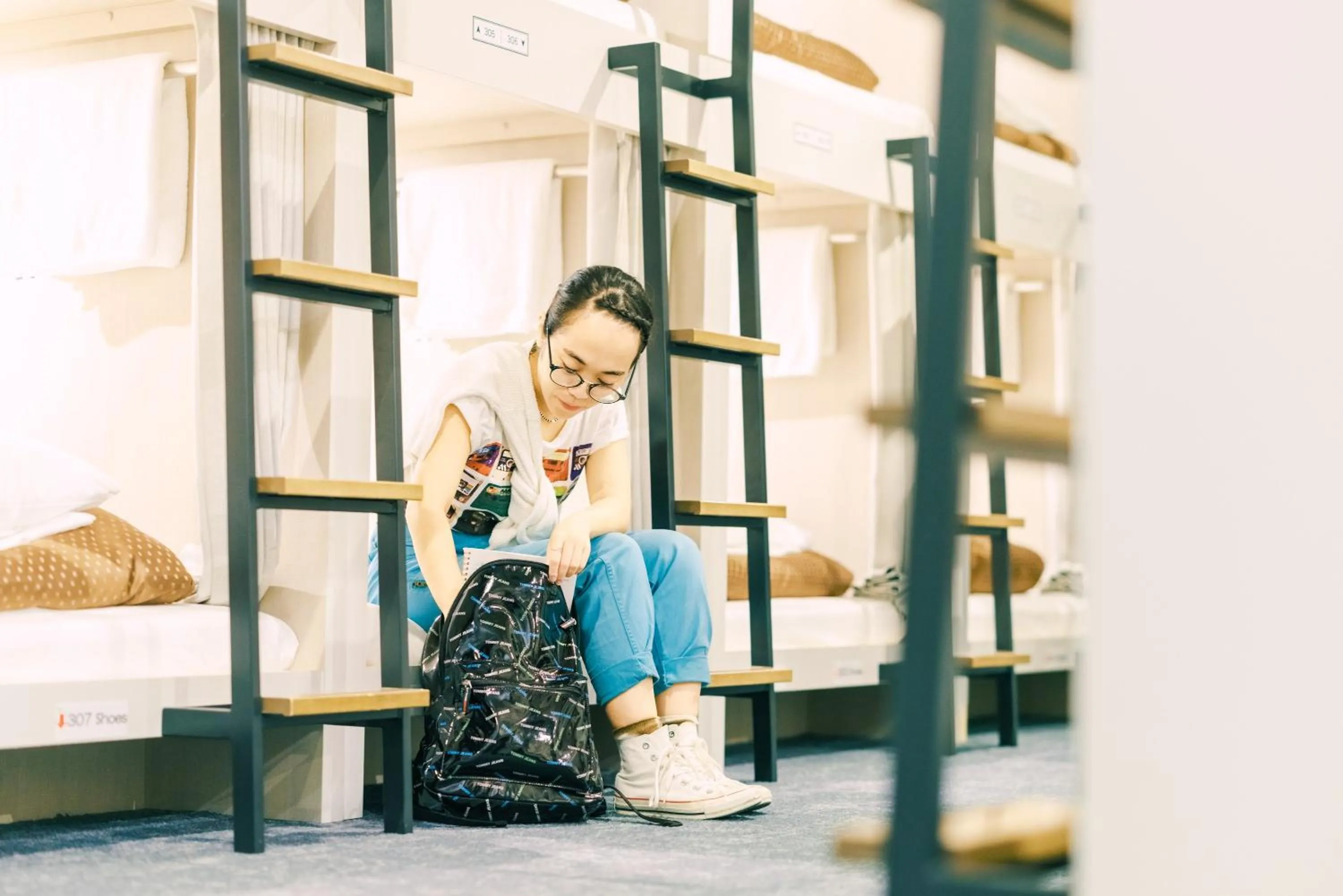 Bunk Bed in Mixed Dormitory Room in WeBase Hakata Hostel