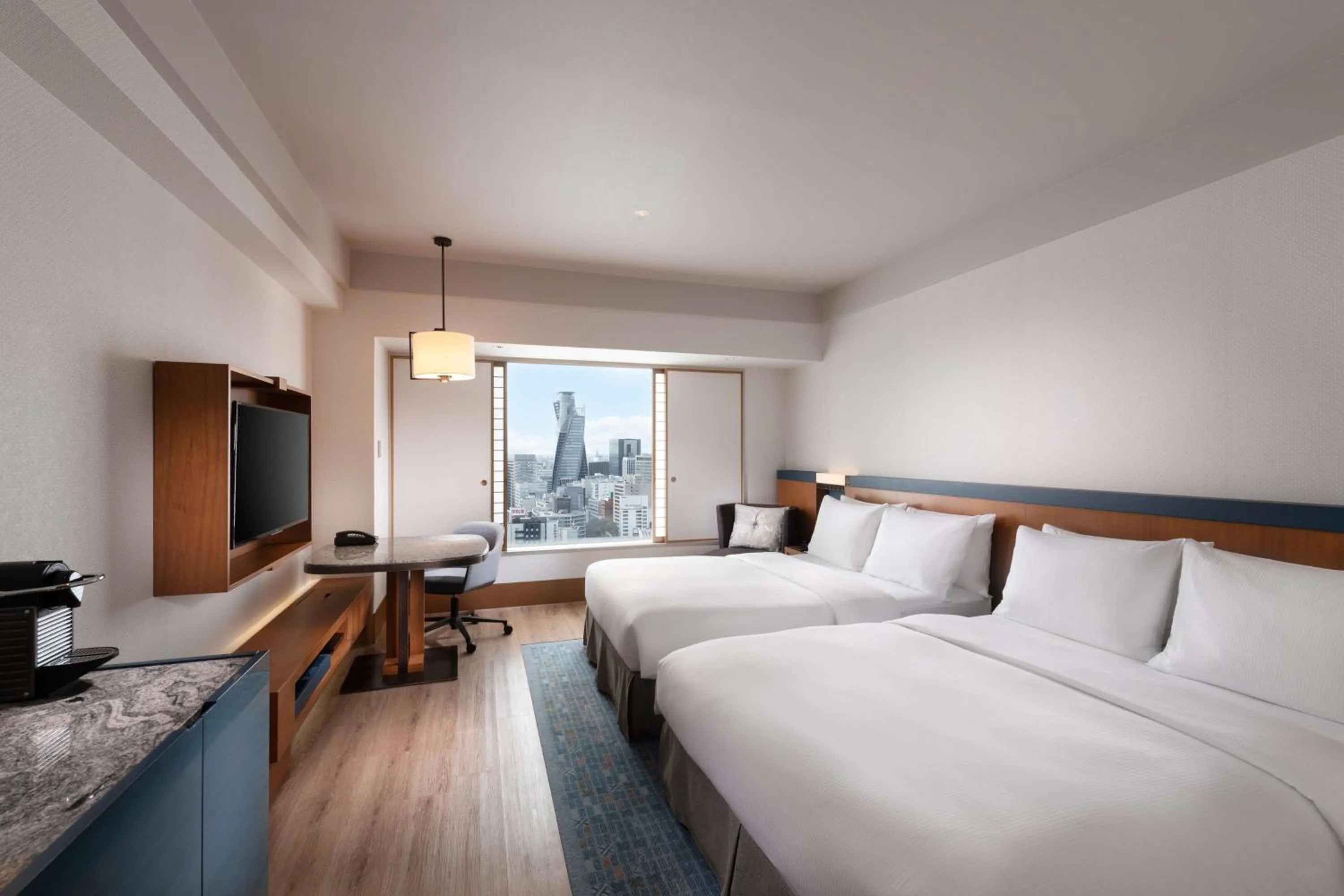 Deluxe Family Room with Two Double Beds in Hilton Nagoya Hotel