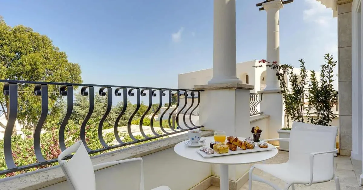 Premium Room with Terrace and Sea View in Hotel Villa Blu Capri