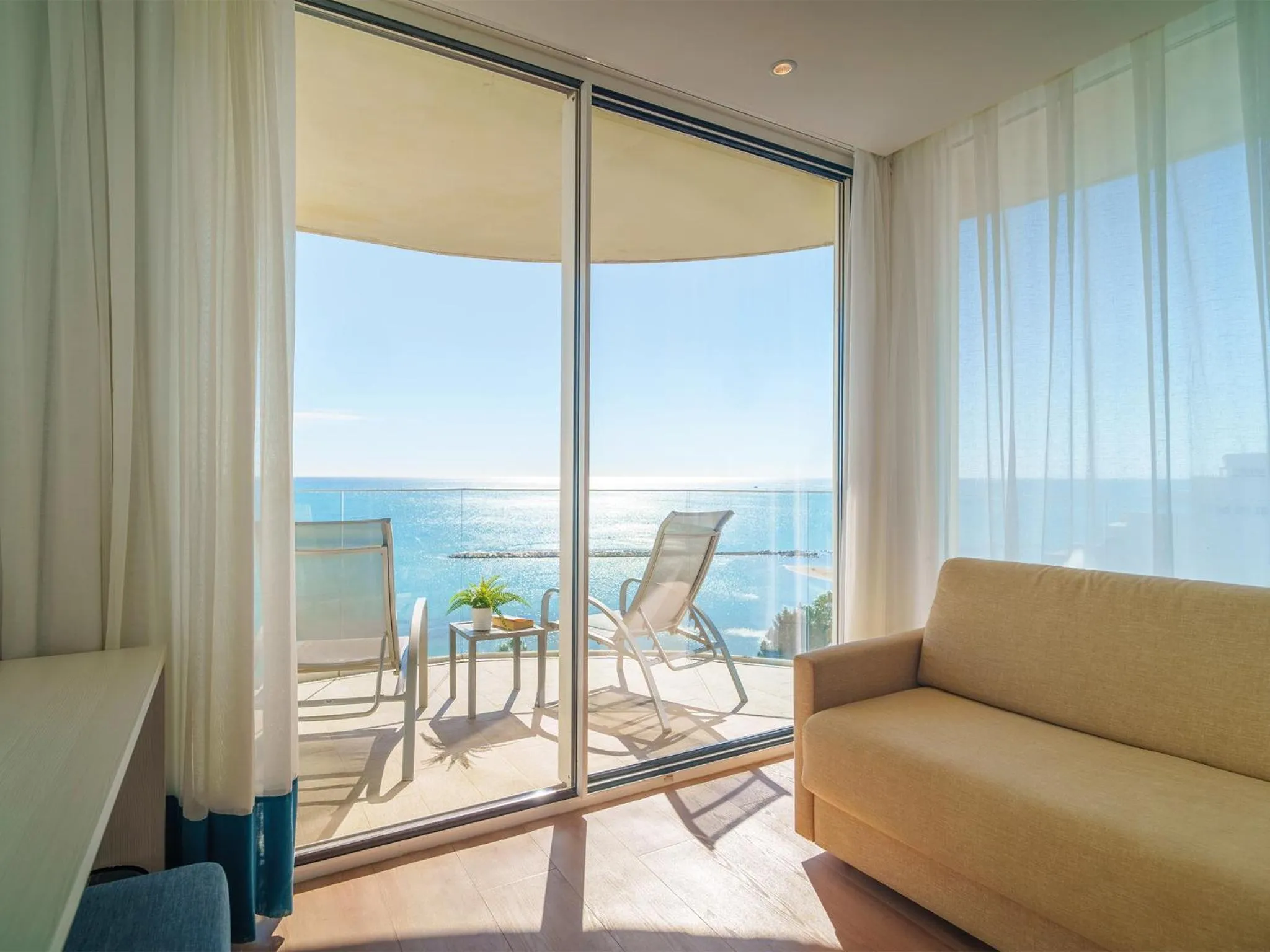 Superior Double Room With Corner Front Sea View in Spirit Hotel Benalmadena Beach