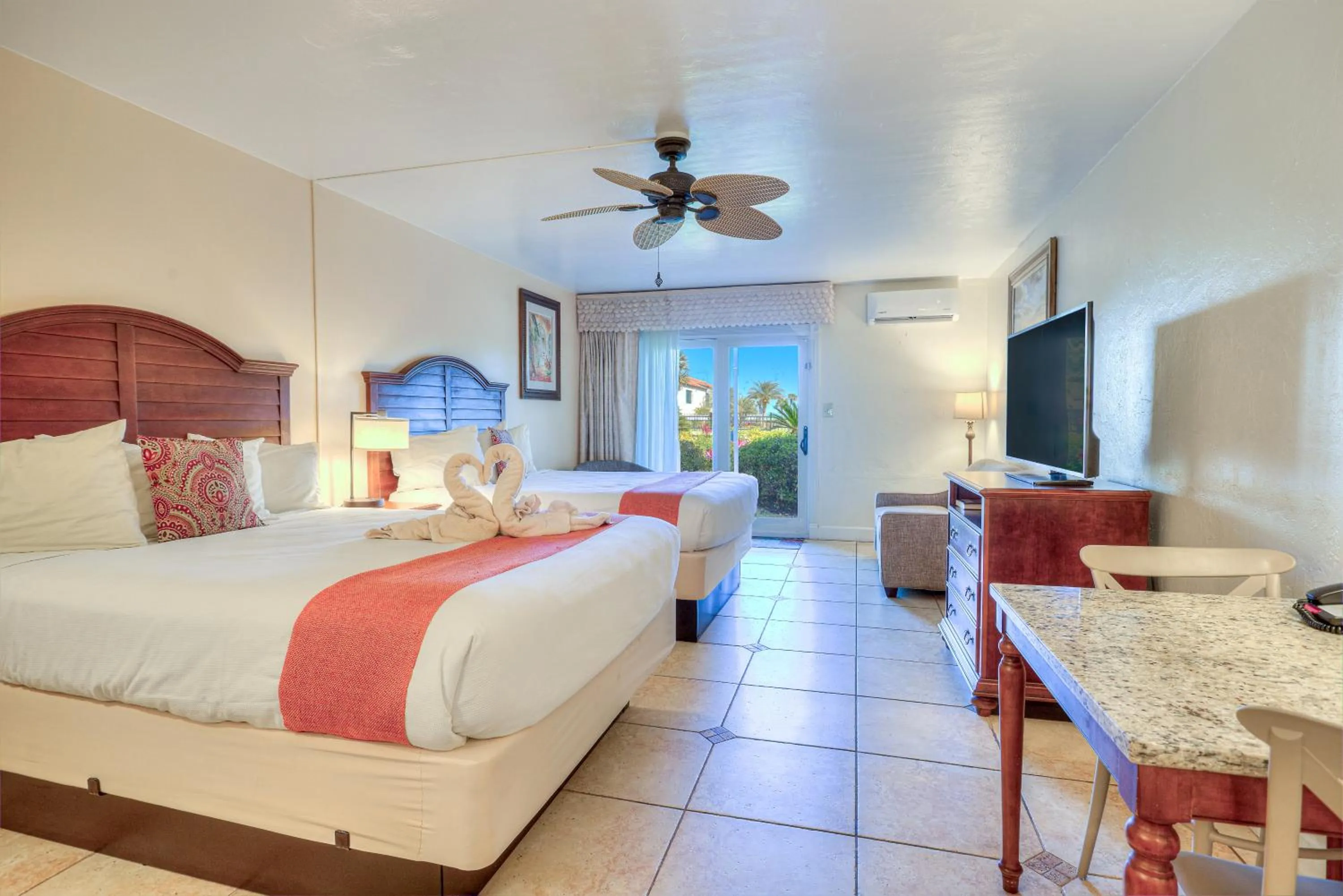 Queen Room with Two Queen Beds - Patio in La Fiesta Ocean Inn & Suites