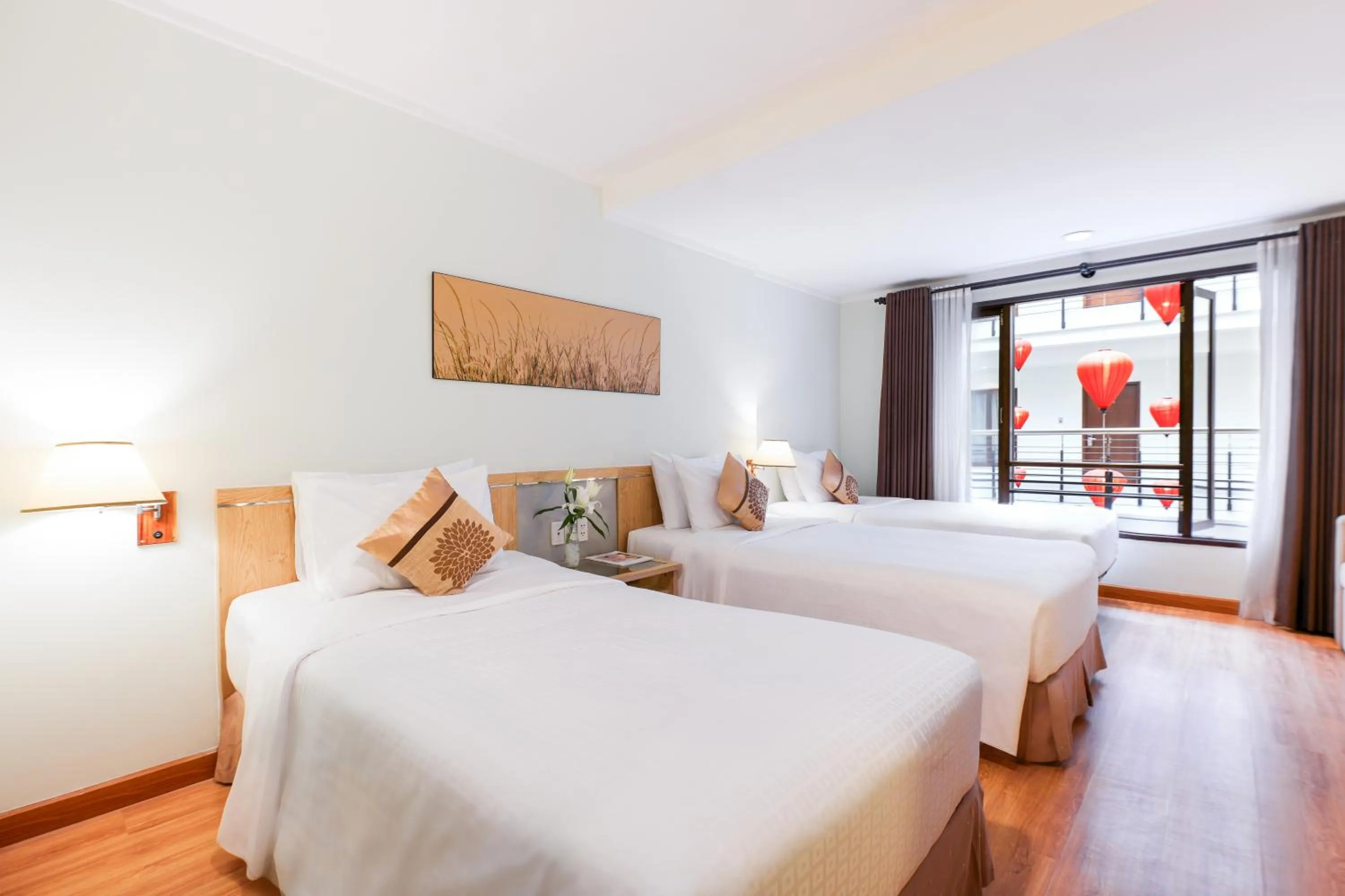 Deluxe Triple 3 beds with window internal view in Vien Dong Hotel - Near Bui Vien Walking Street