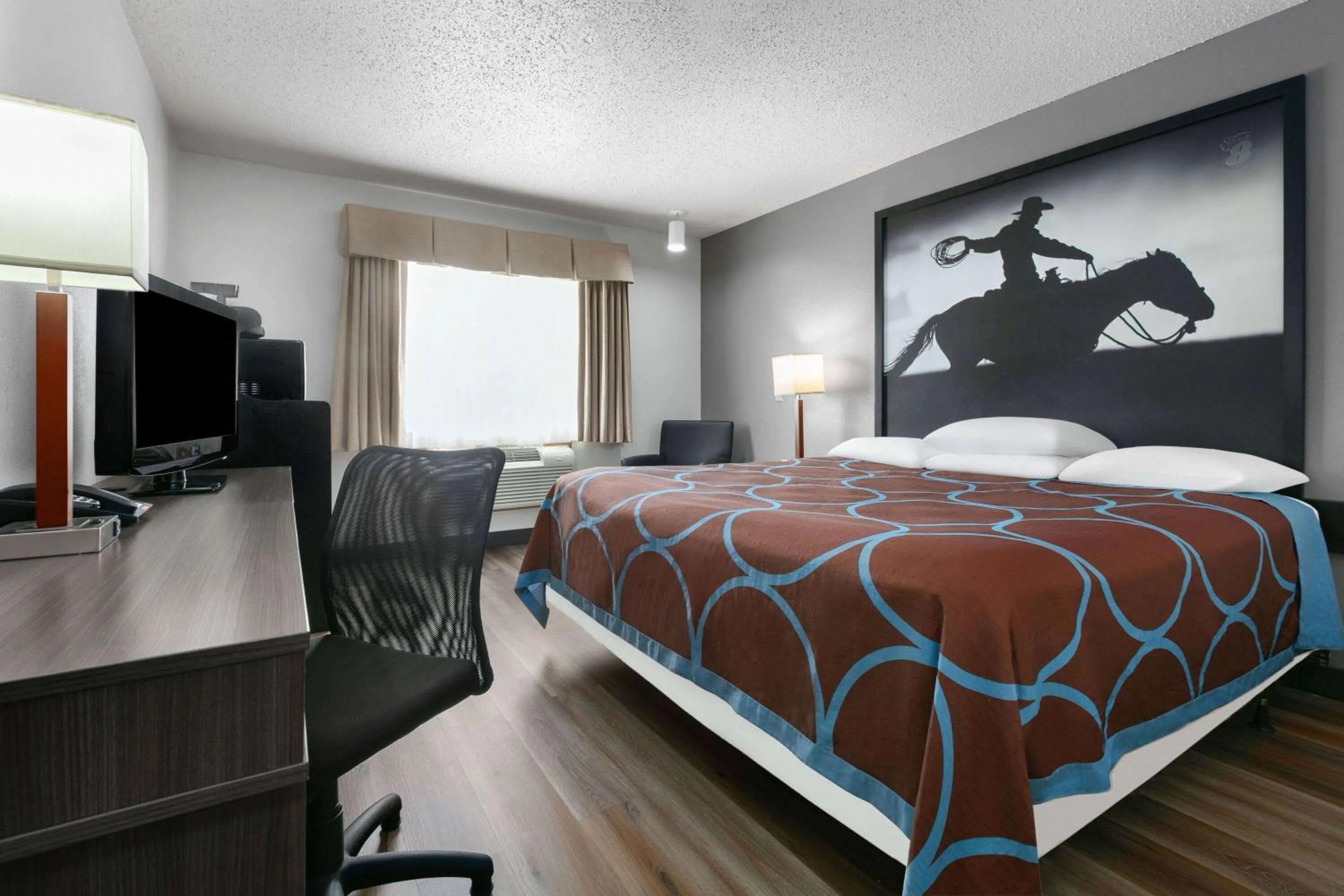 King Room with Roll-In Shower - Mobility/Hearing Accessible - Non-Smoking in Super 8 by Wyndham Grapevine/DFW Airport Northwest