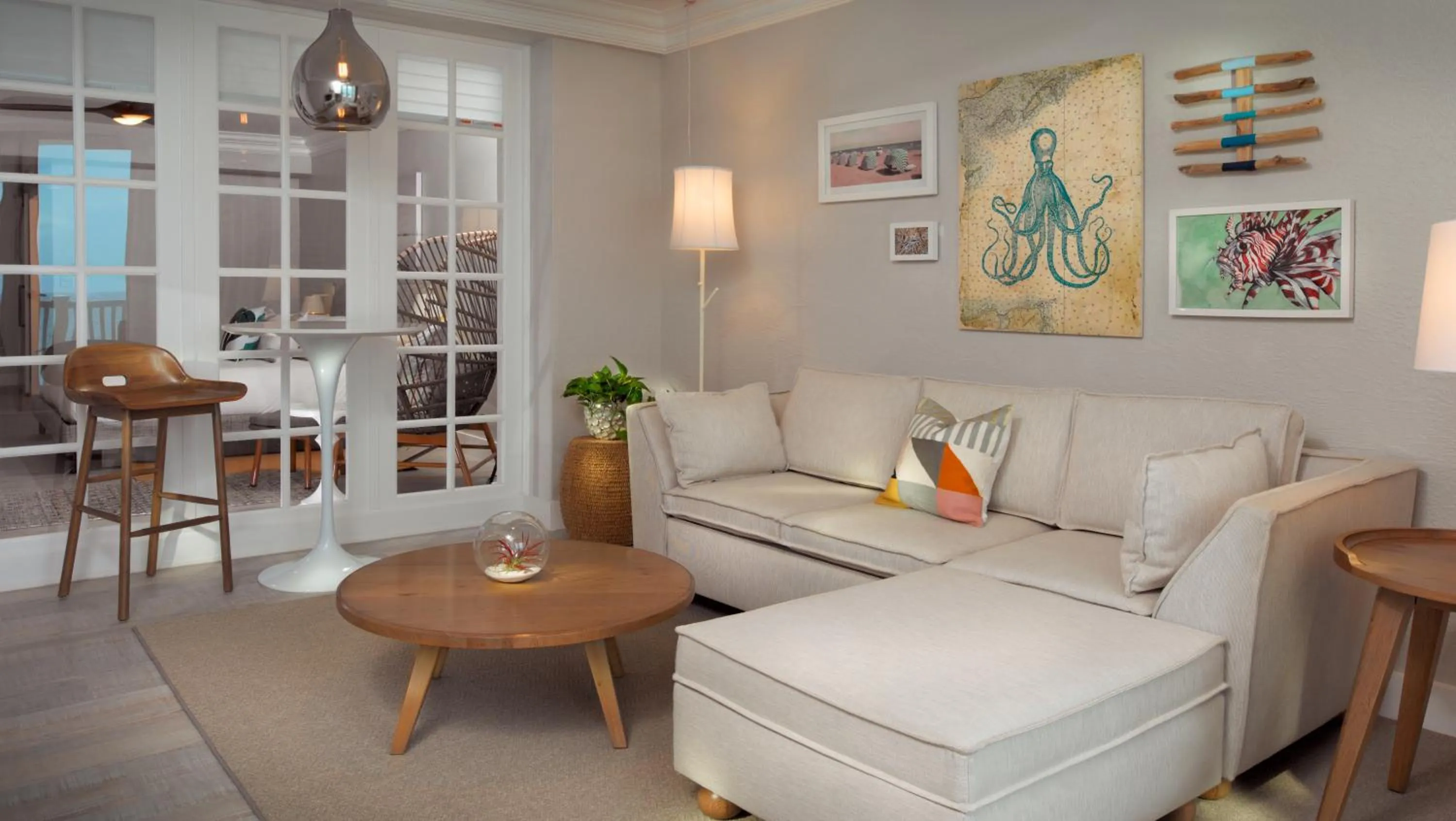 Premium Queen Suite with Two Queen Beds and Ocean View in Pelican Grand Beach Resort, a Noble House Resort