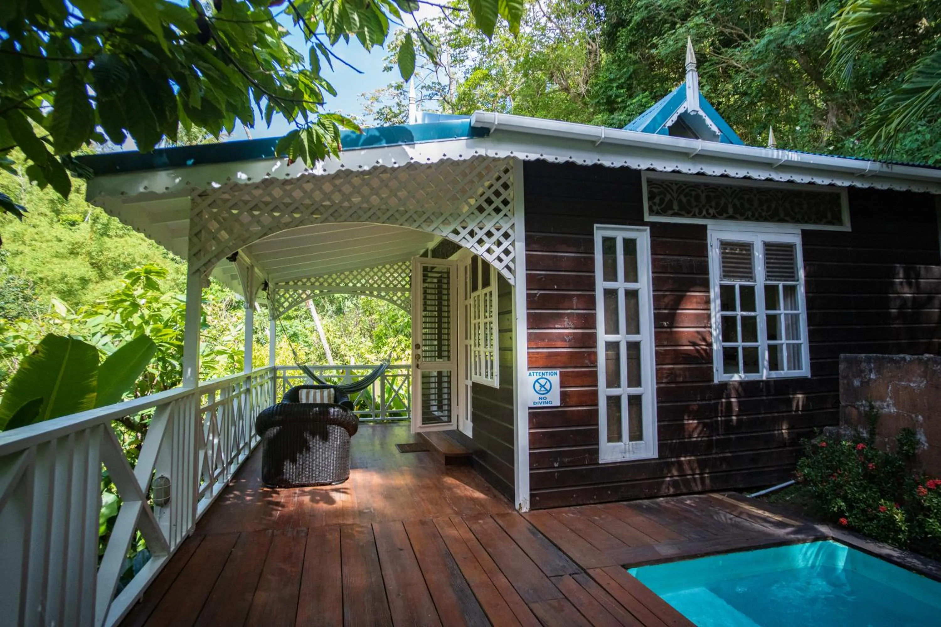  One bedroom with Pool and A/C in Fond Doux Eco Resort