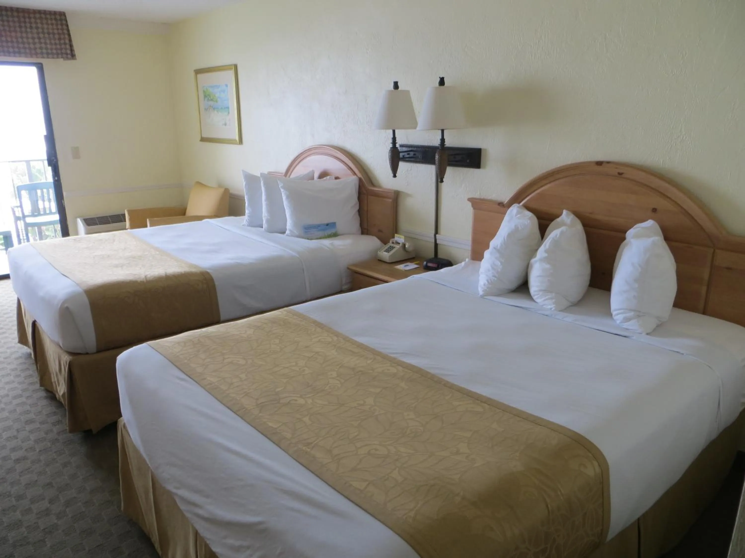 Double Room with Two Double Beds - Side Partial View/Non-Smoking in Days Inn by Wyndham Daytona Oceanfront