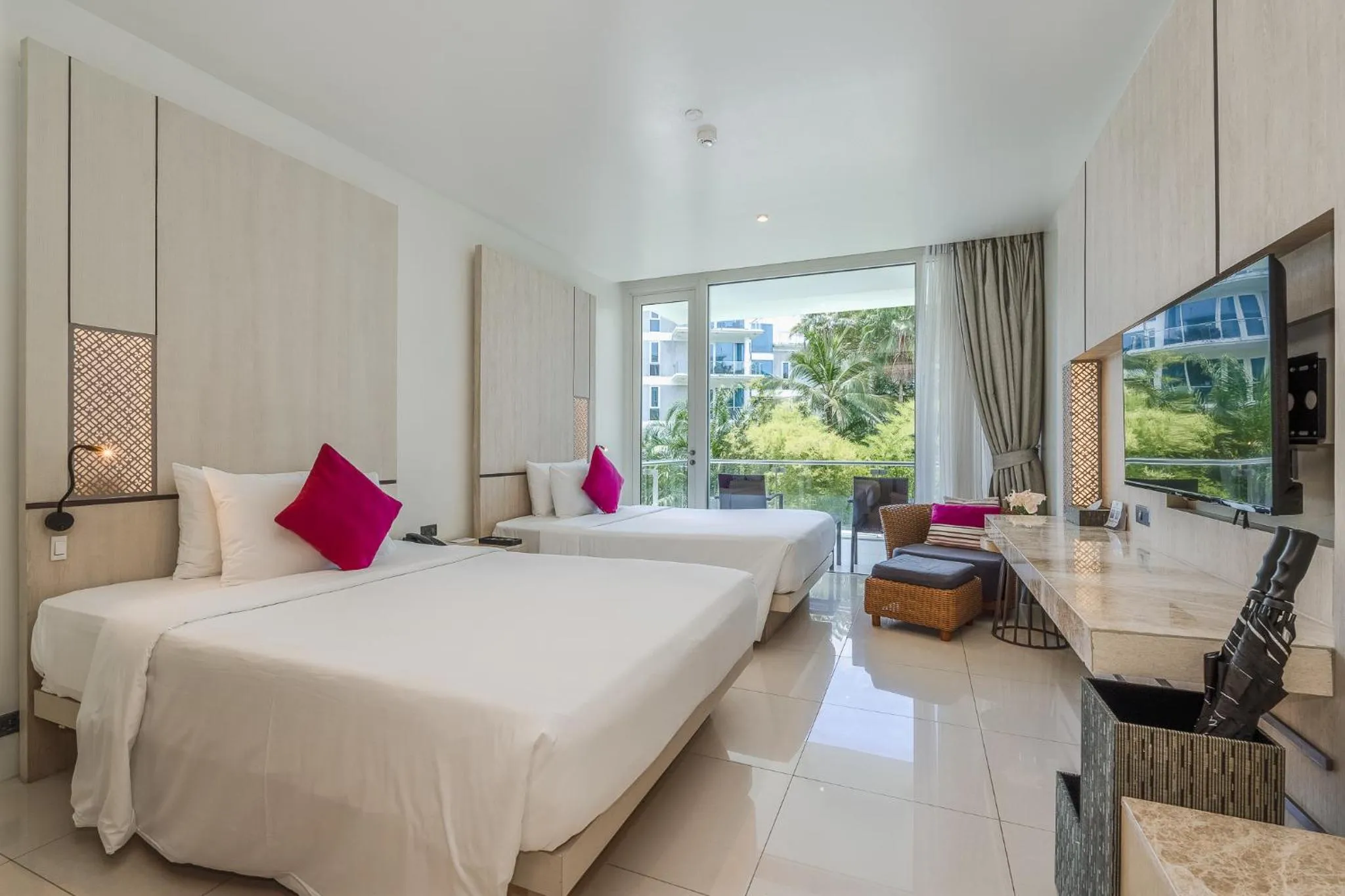 Executive Double Double Room with Balcony in Splash Beach Resort Phuket Family-Friendly Water Park Resort Near Phuket Airport