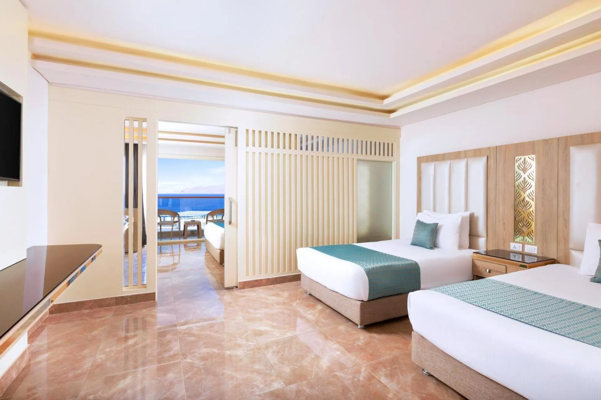 Family Room with Sea View in Pickalbatros Palace Sharm "Aqua Park"- All inclusive