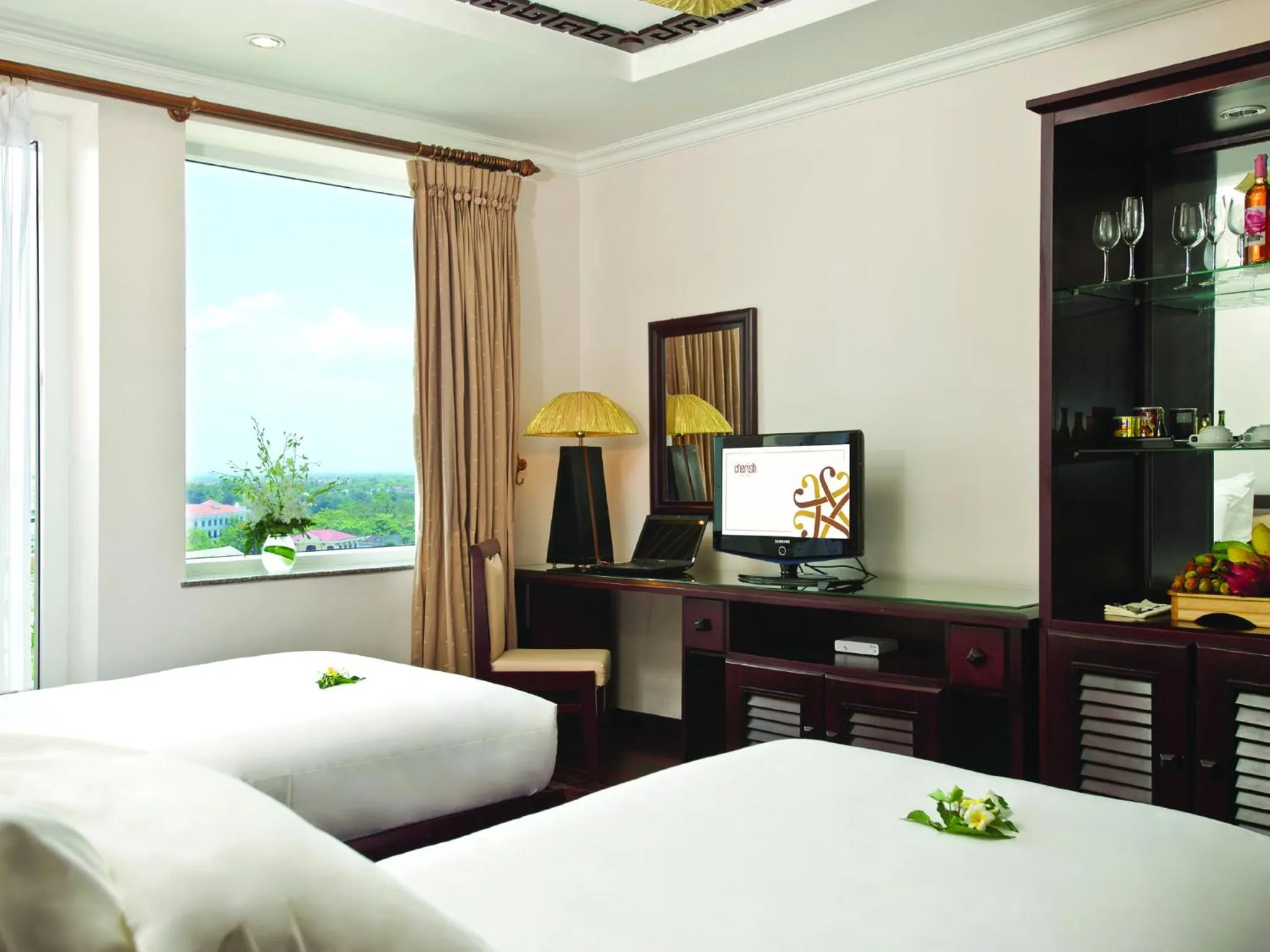 Twin Room with Balcony in Cherish Hue Hotel