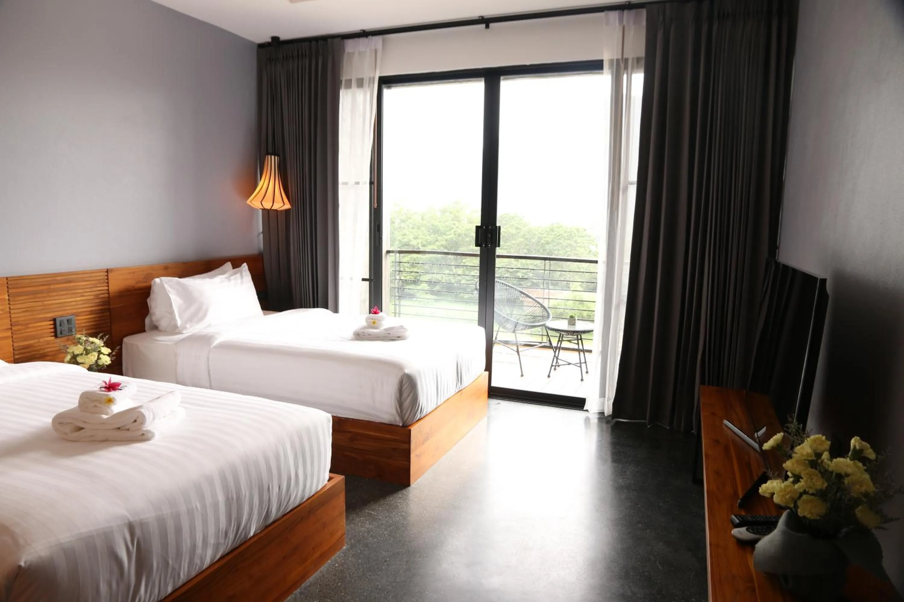 Deluxe Twin Room in Inthira Vangvieng