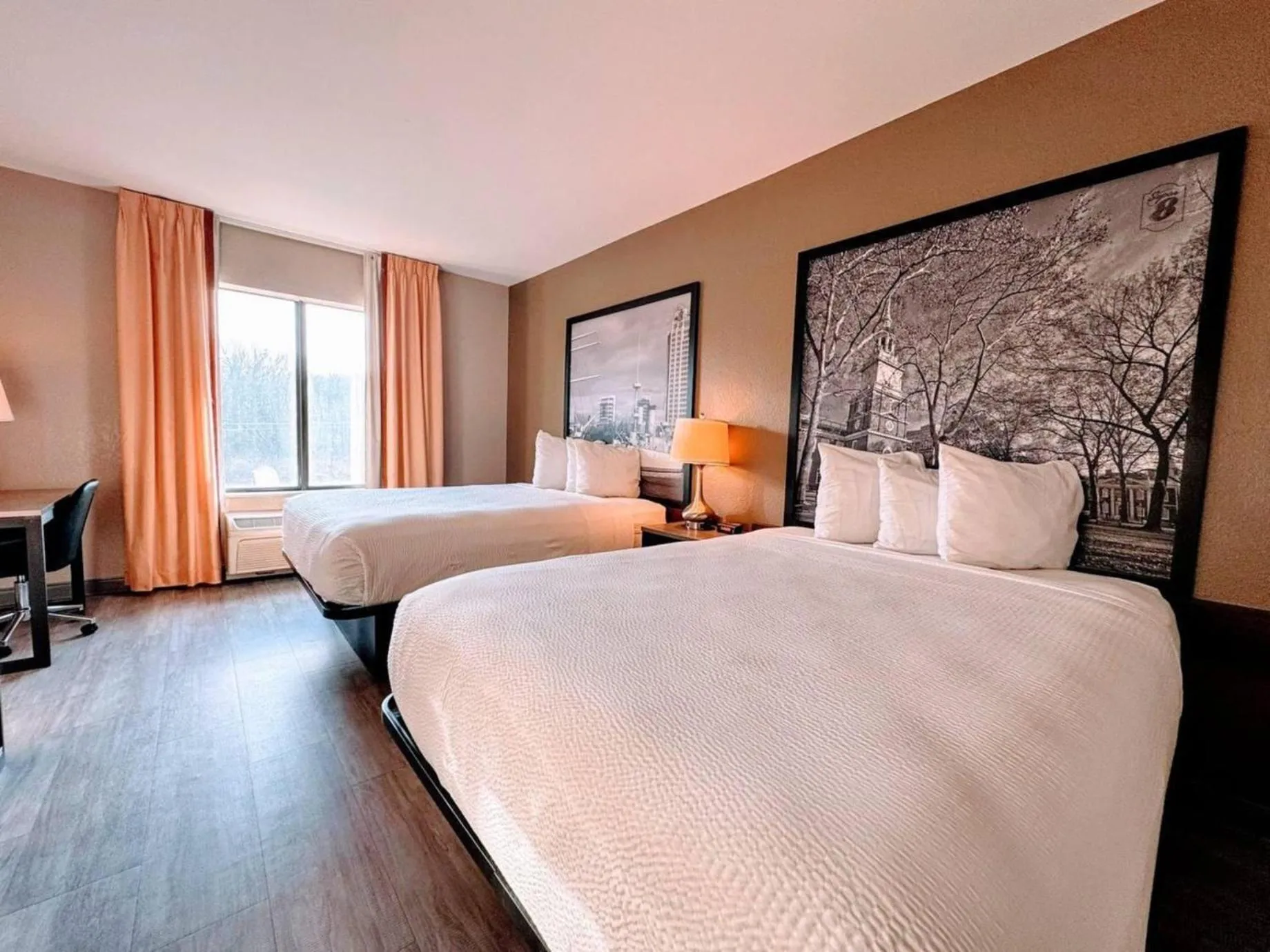 Deluxe Queen Room with Two Queen Beds -Disability Access - Non-Smoking in Super 8 by Wyndham Pennsville/Wilmington