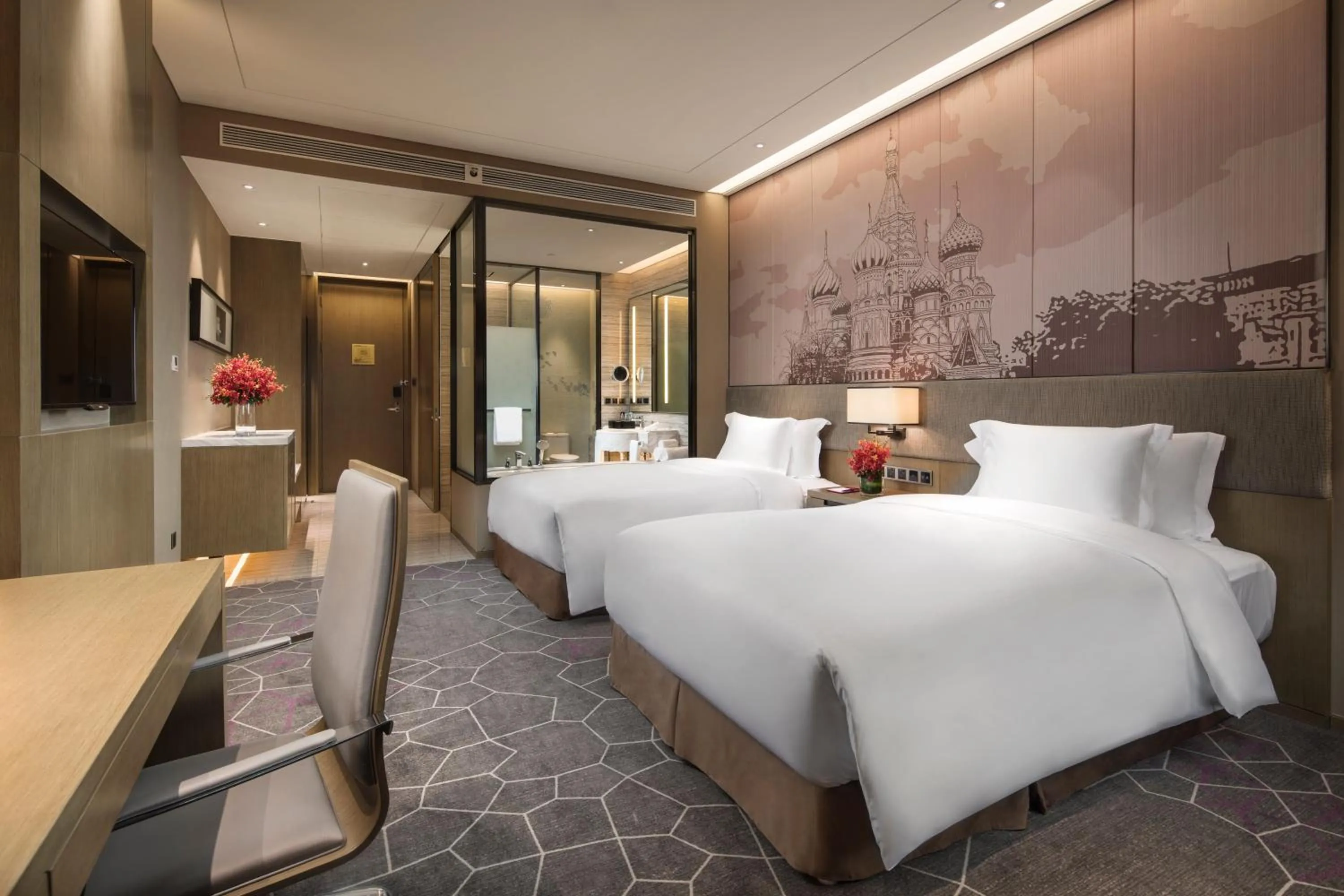 Standard Twin Room - Smoking in Crowne Plaza Harbin Songbei by IHG