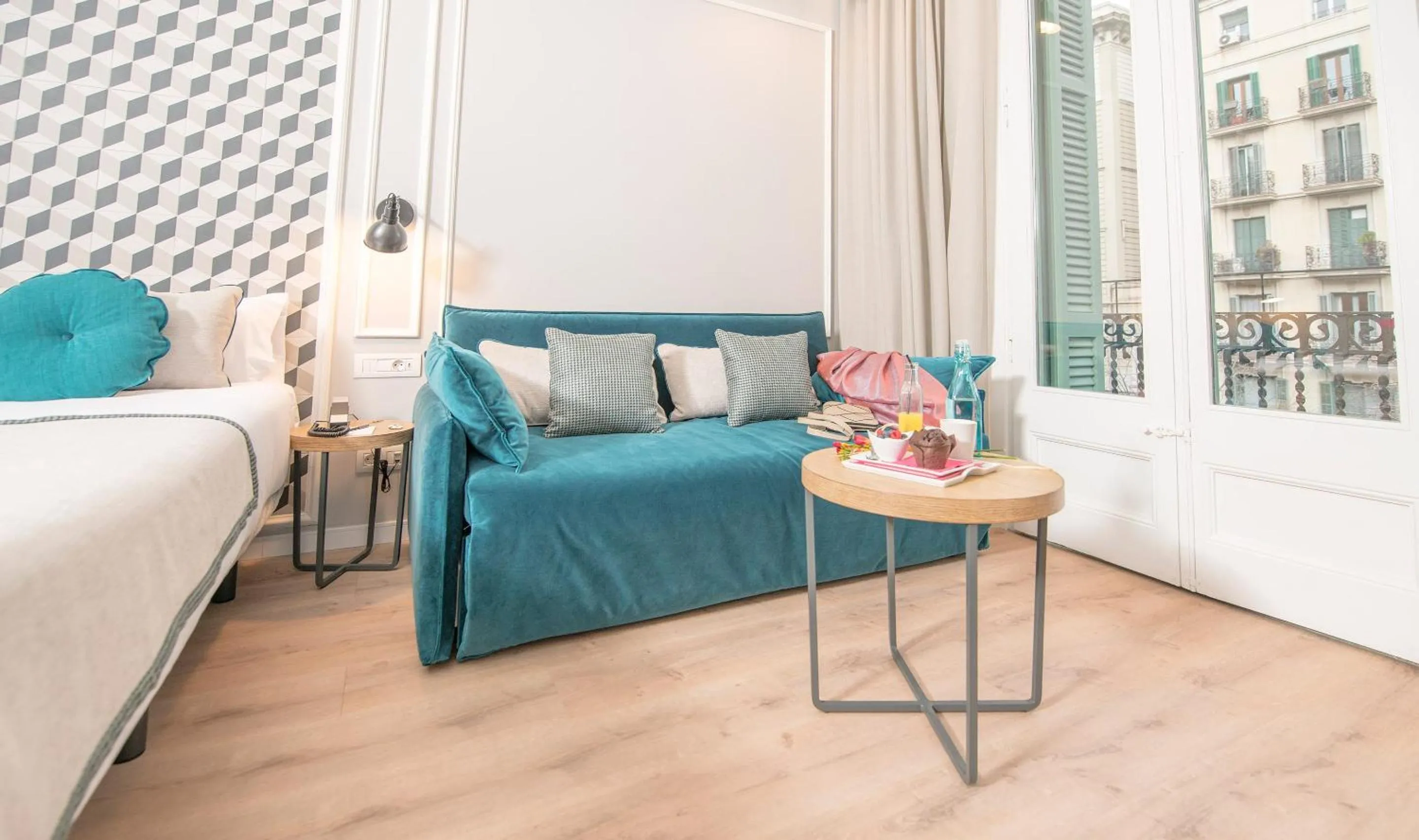 Junior Suite with Balcony in Mosaic by Ona