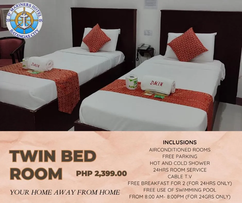 Budget Twin Room in D'Mariners Inn Hotel