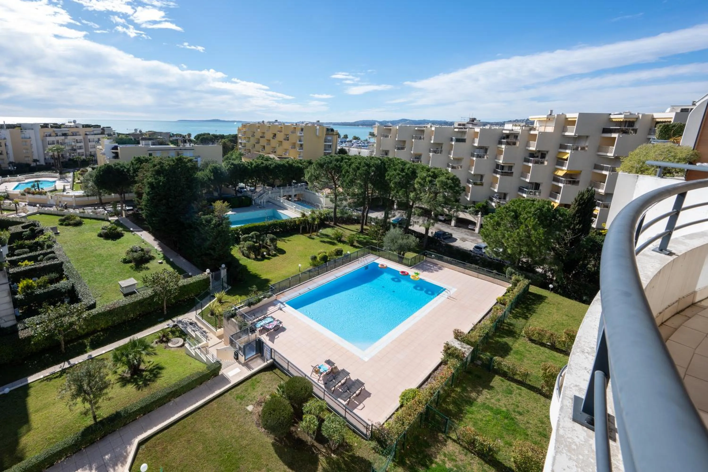 Two-Bedroom Apartment with Balcony and Sea View in Nemea Appart Hotel Le Lido Cagnes sur Mer