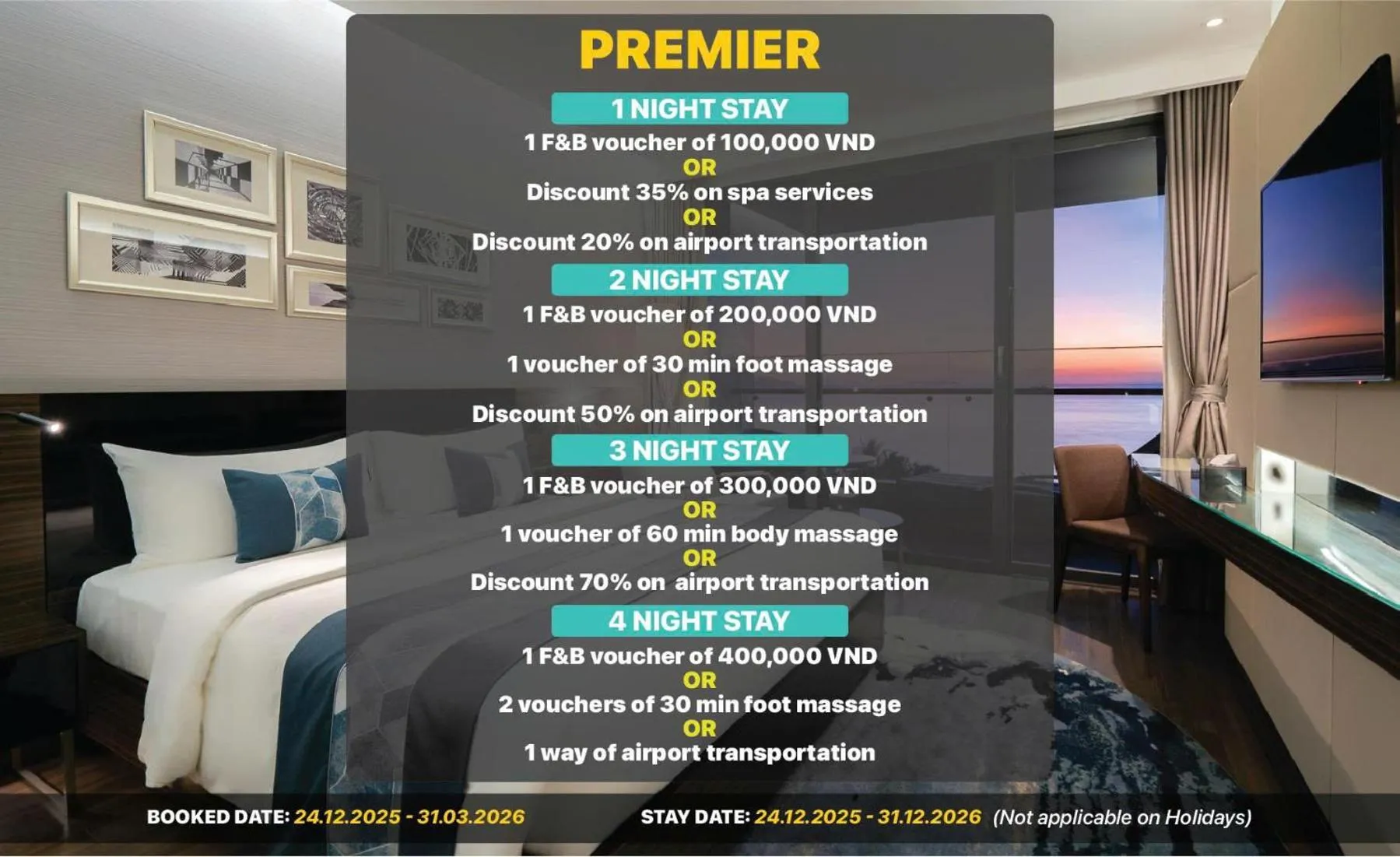 Premier Double Room with Ocean View in Queen Ann Nha Trang Hotel