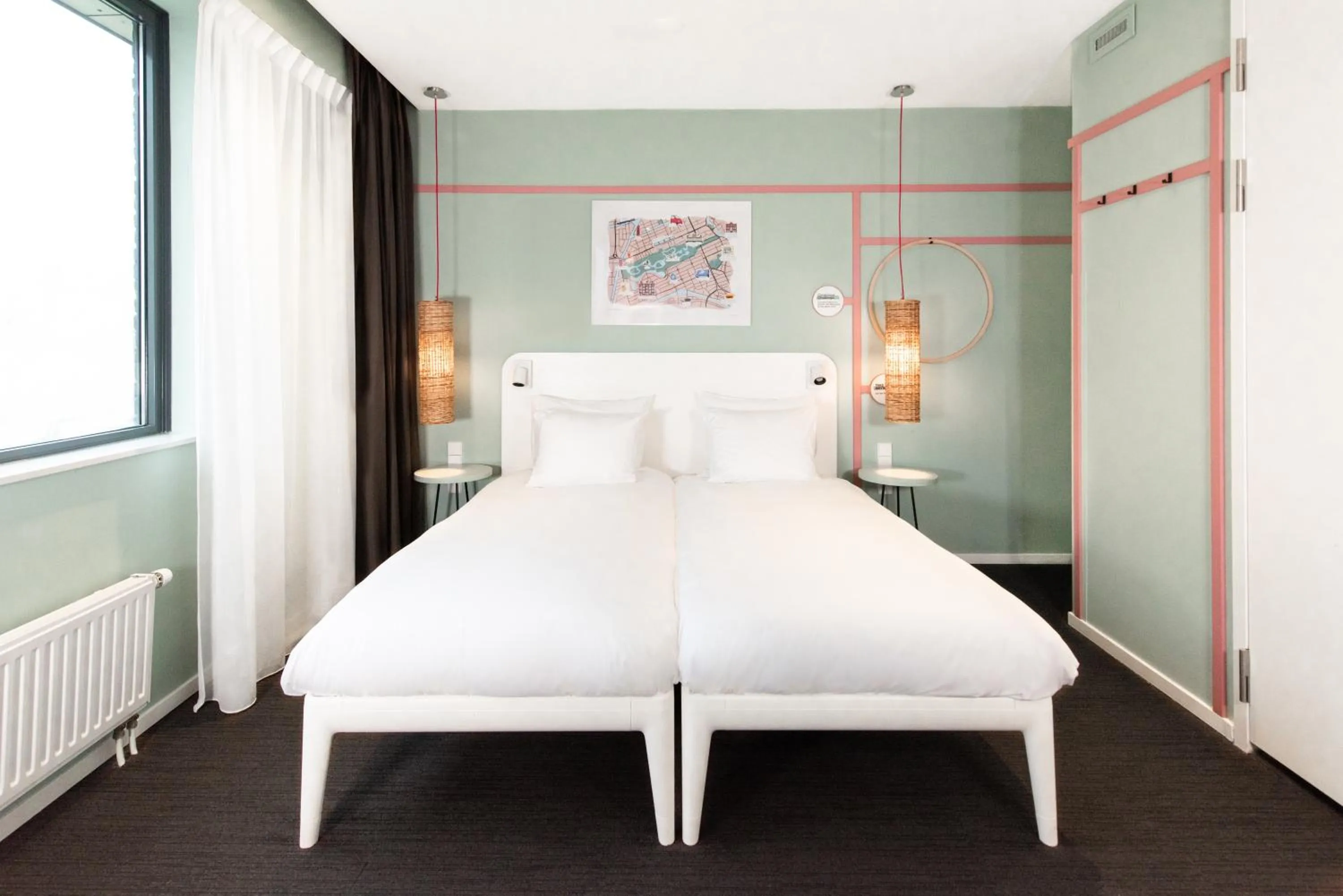 Twin Room in Conscious Hotel Vondelpark