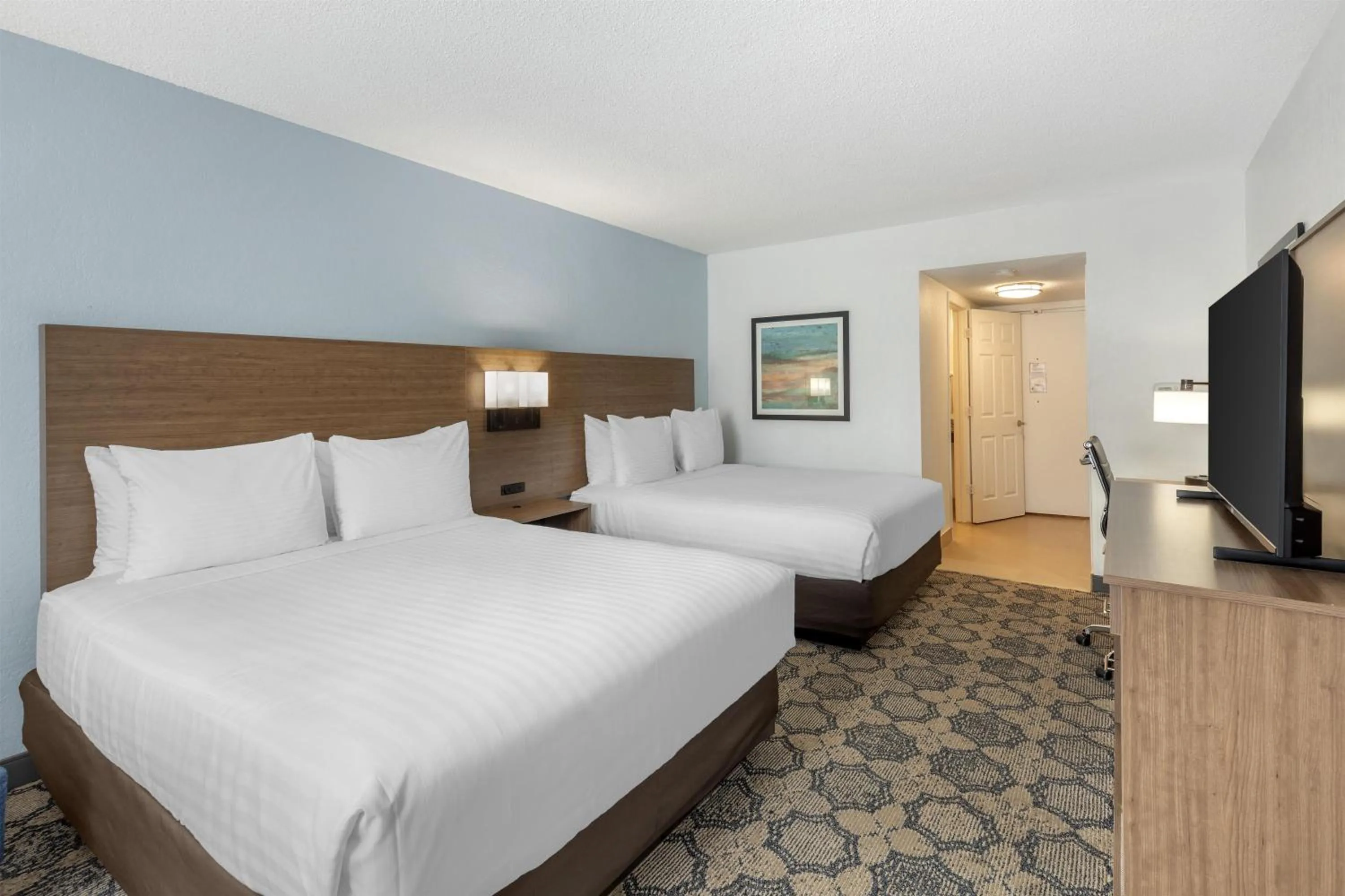 Queen Room with Two Queen Beds and Roll-In Shower - Mobility Accessible in Best Western Palm Beach Lakes