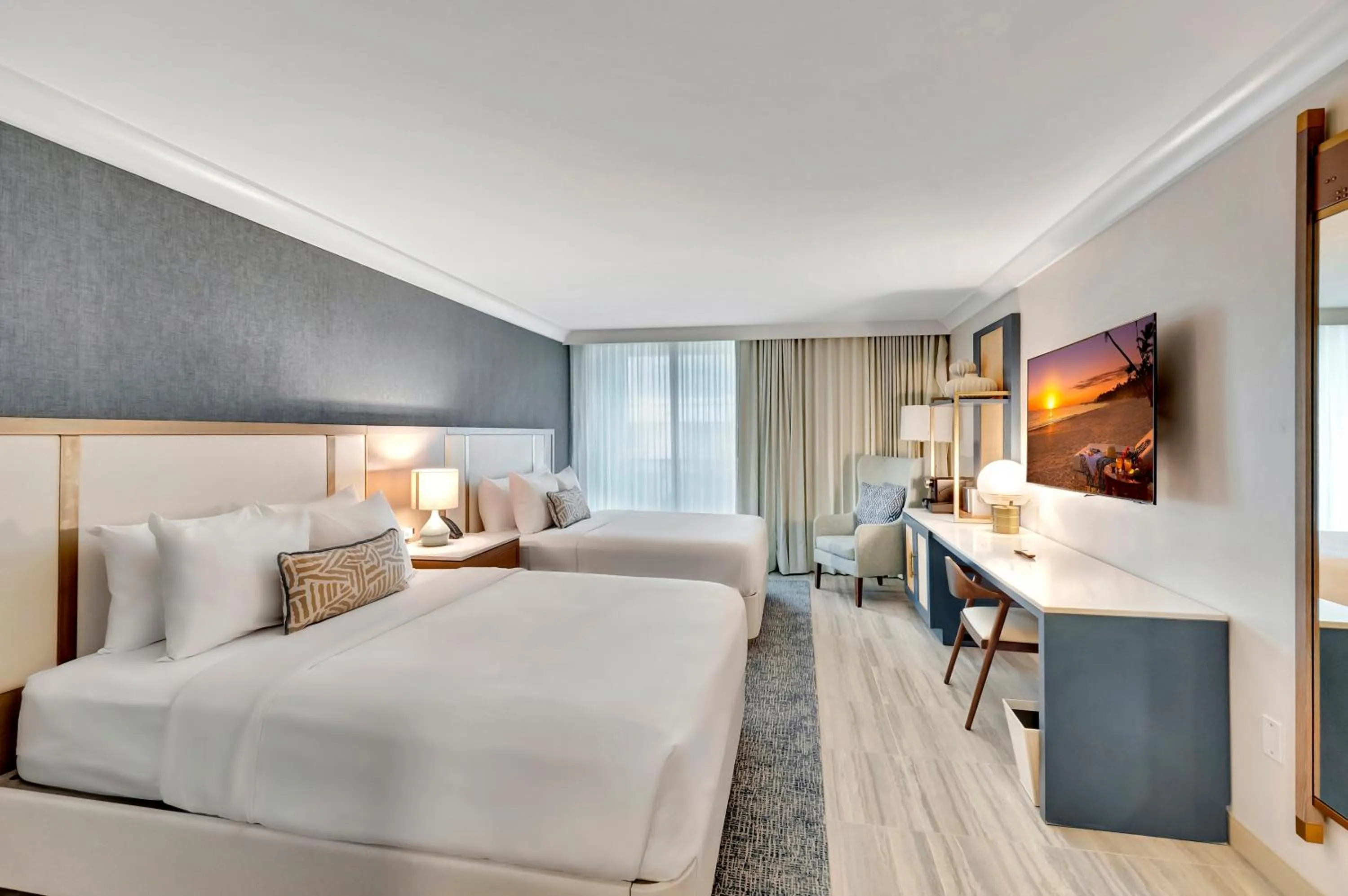 Guest room, 2 Queen, Garden view in Tideline Palm Beach Ocean Resort and Spa