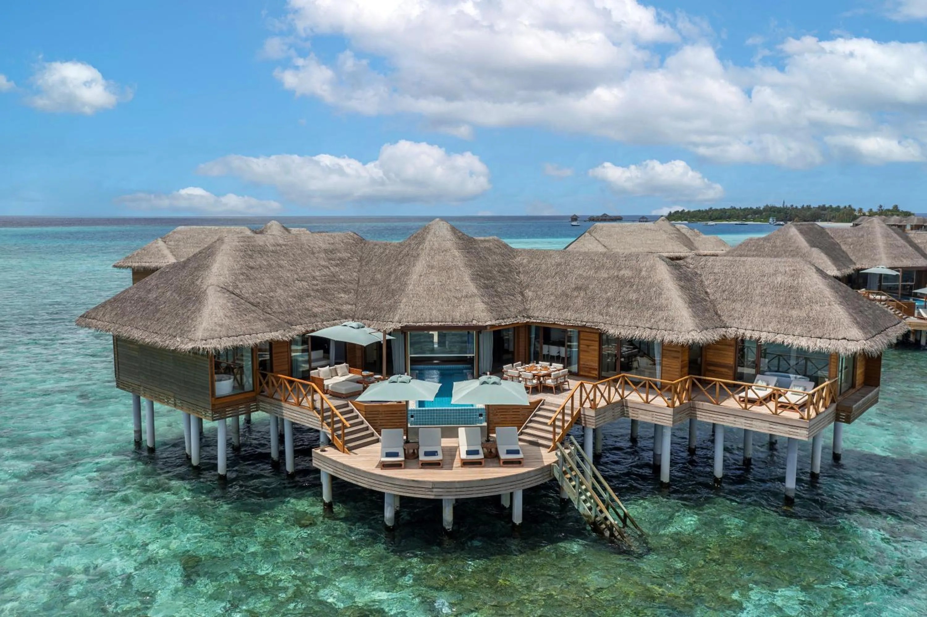 Two Bedroom Ocean Pavilion with Indoor-Outdoor Pool in Huvafen Fushi Maldives