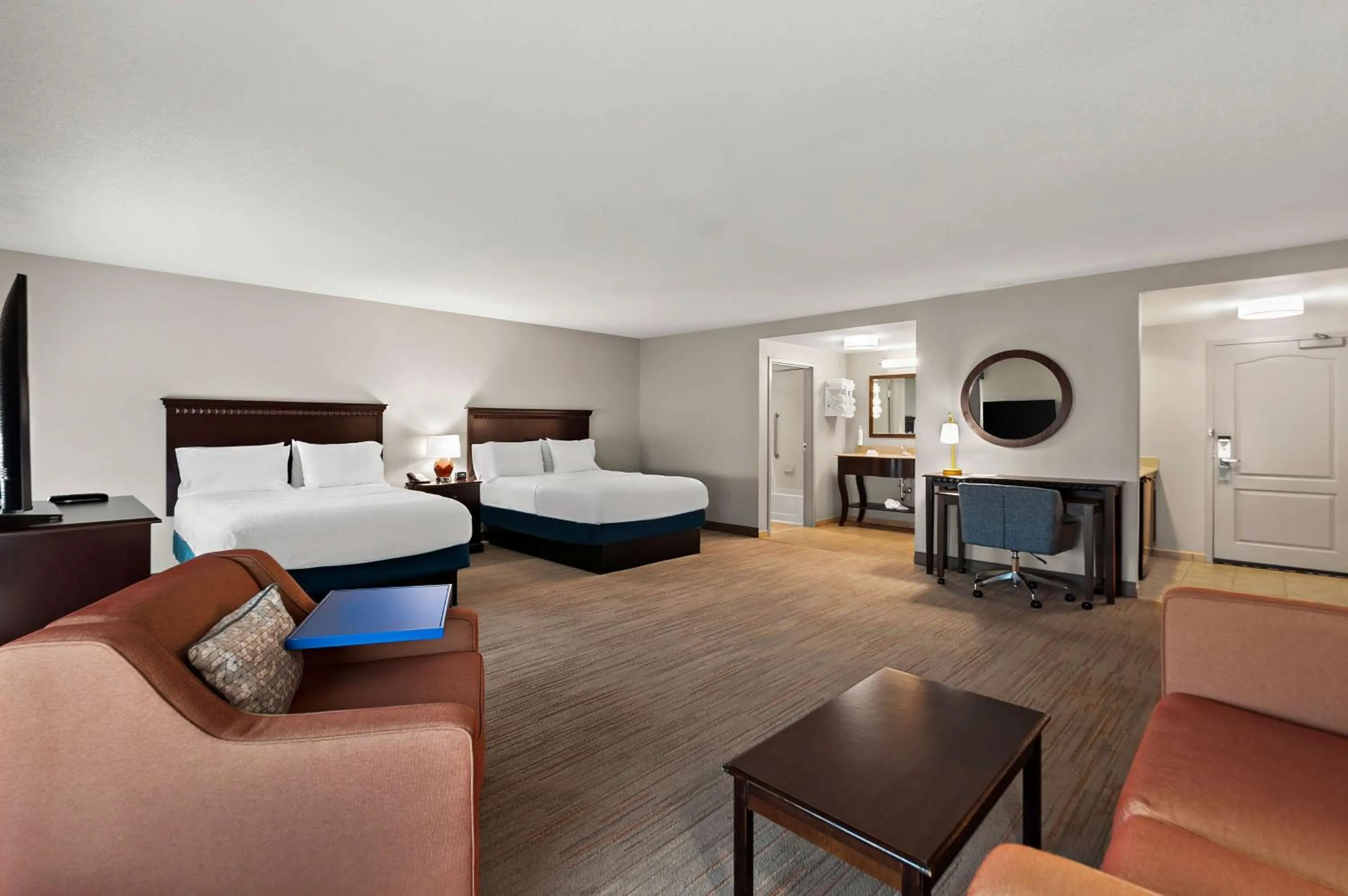Queen Studio Suite with Two Queen Beds and Sofa Bed - Non-Smoking in Hampton Inn & Suites Fort Belvoir Alexandria South