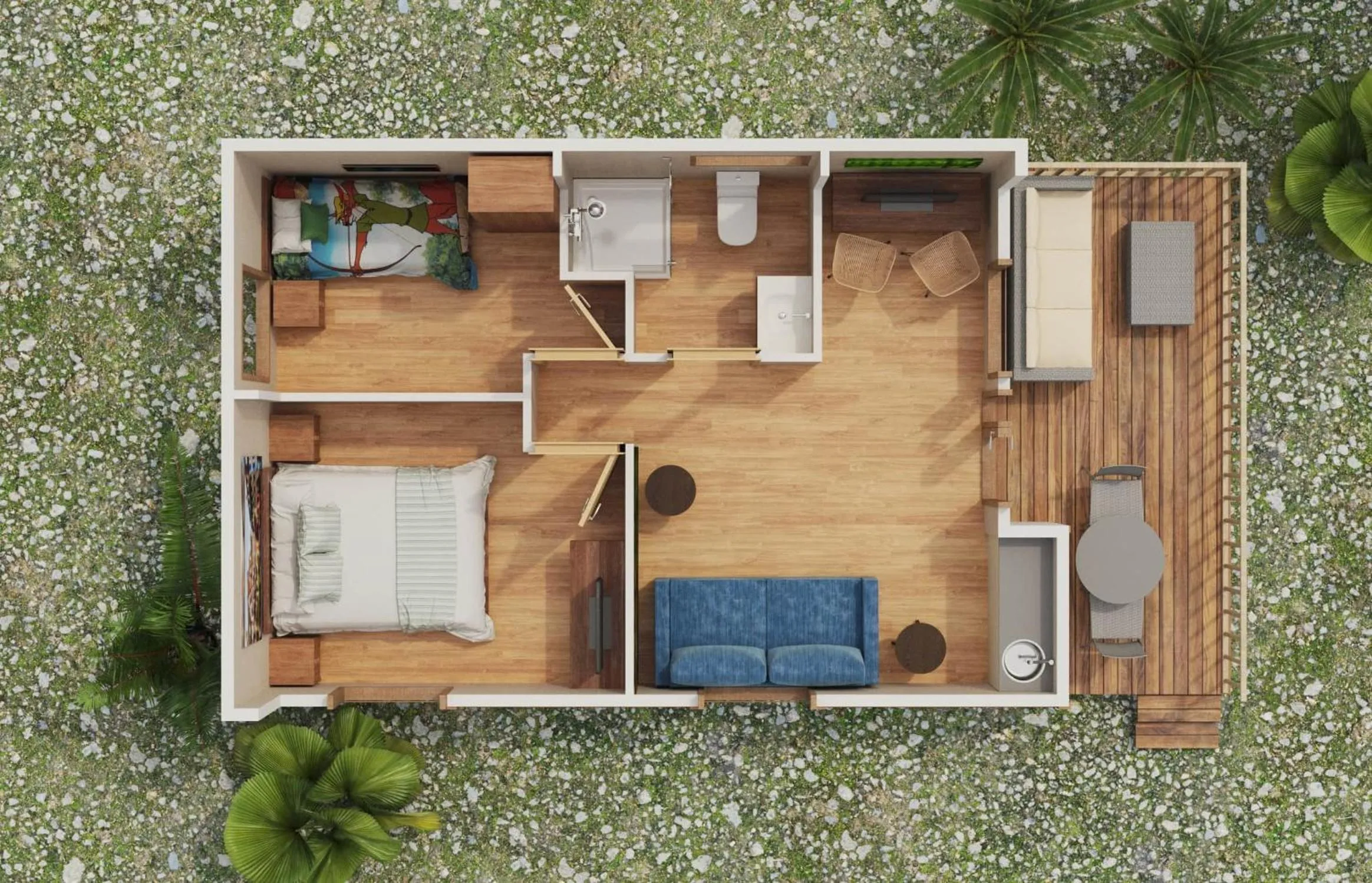 Two-Bedroom Bungalow (3 Adults) in Magic Robin Hood