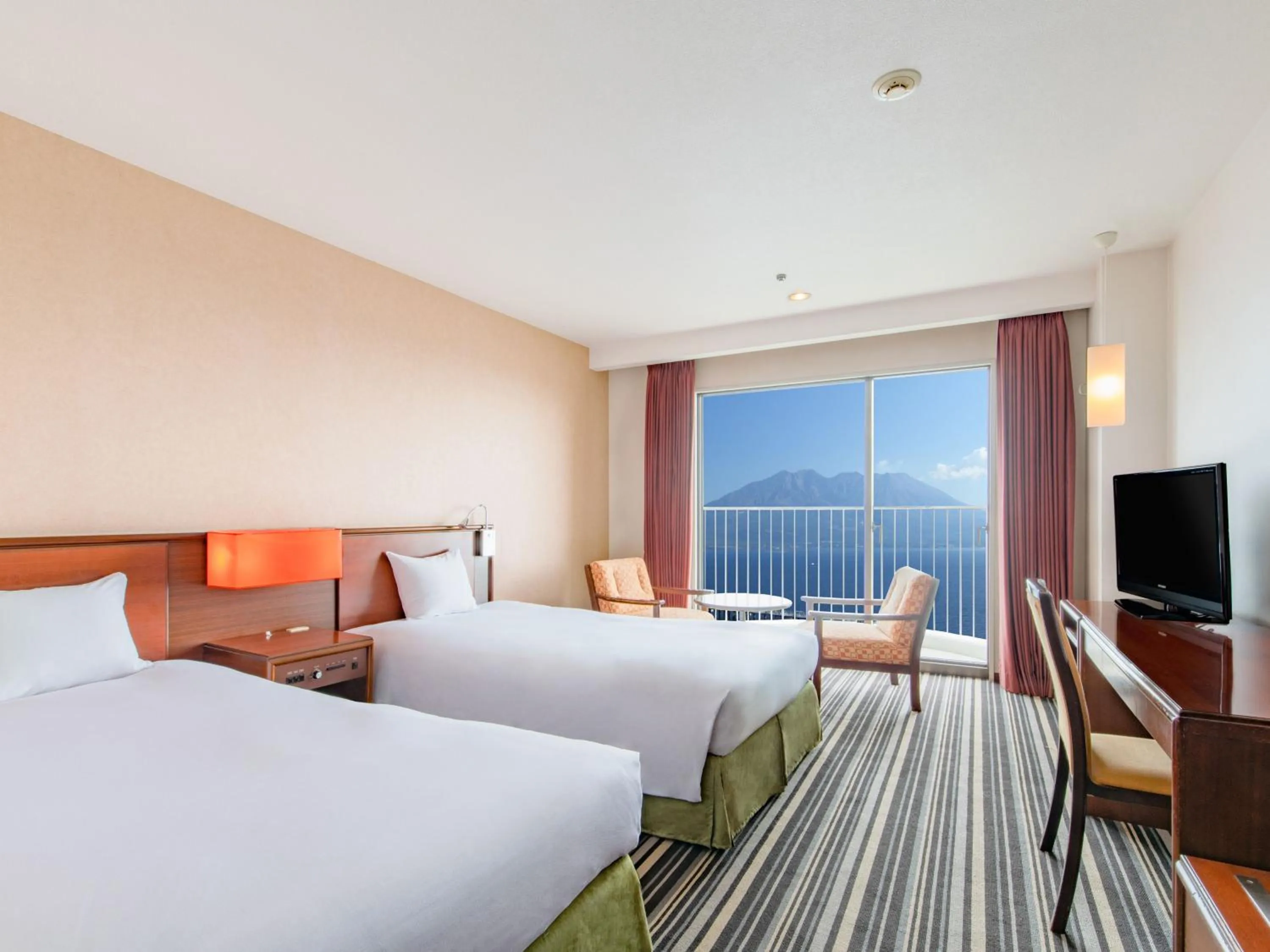 Connecting Standard Twin Room with Sakurajima View - Non-Smoking in Art Hotel Kagoshima
