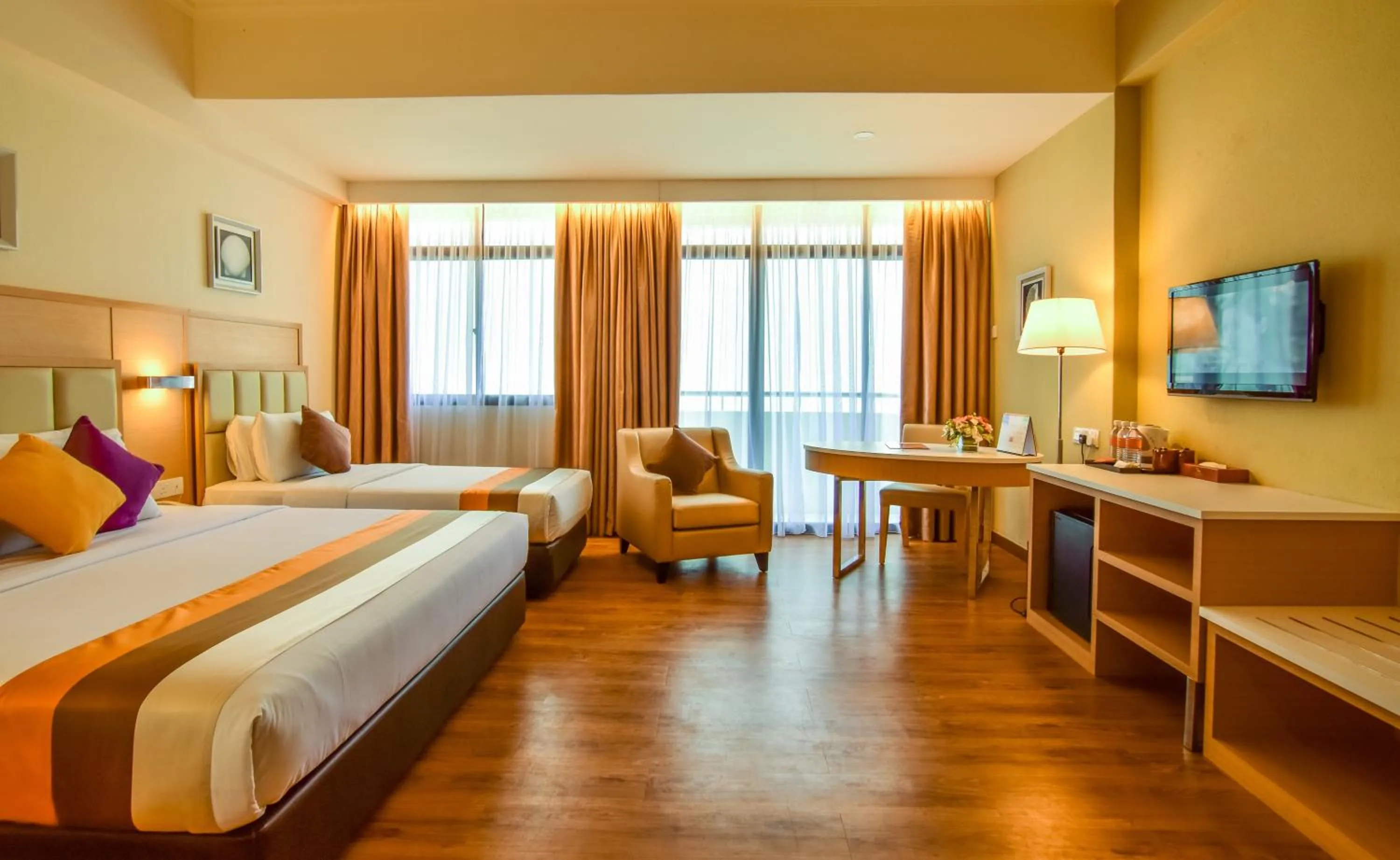 Deluxe Triple Suite with Sea View in Hotel Sentral Seaview @ ​Beachfront