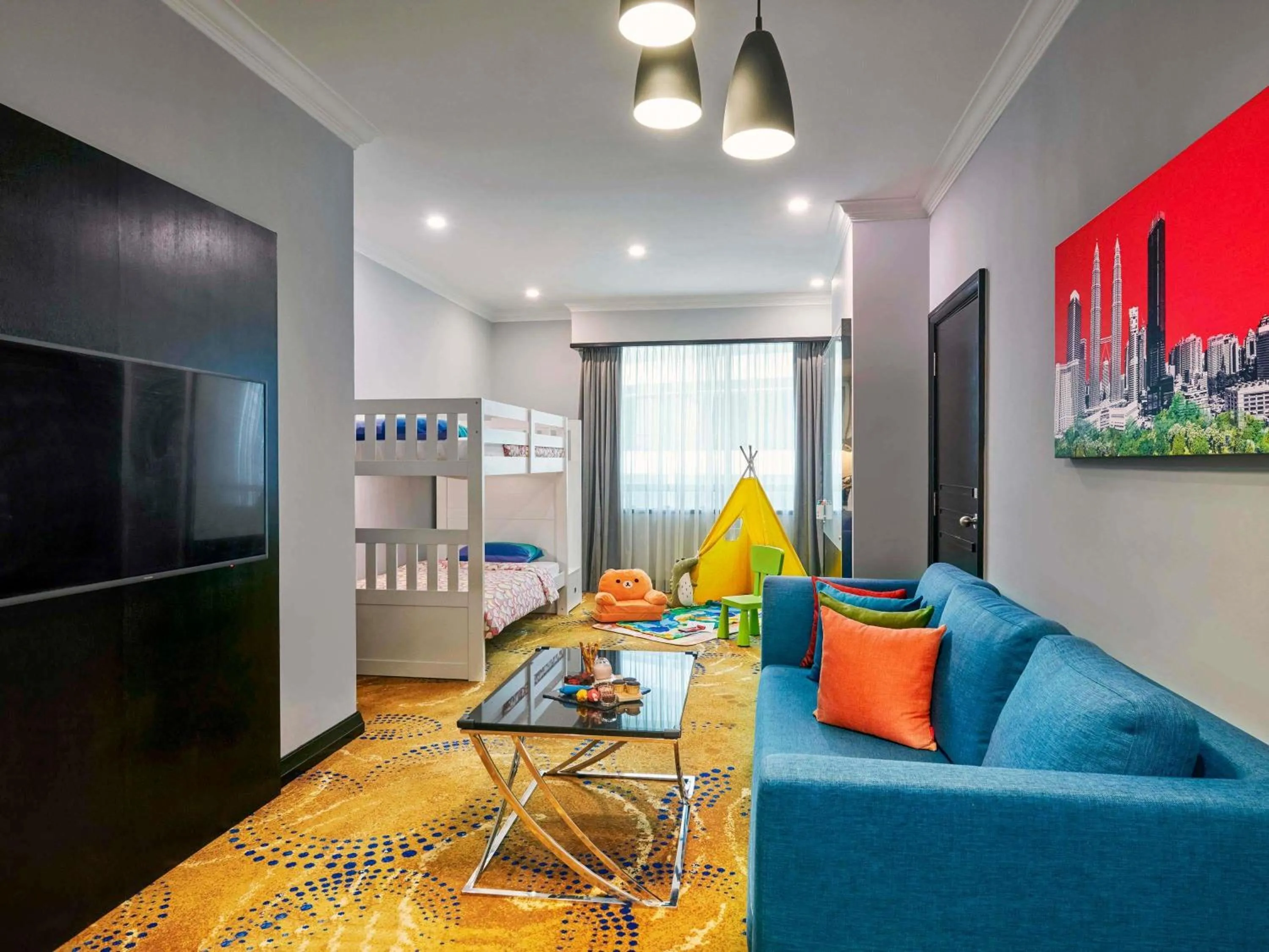 One Bedroom Family Apartment with One King Bed and One Bunk Bed in Pullman Kuala Lumpur City Centre Hotel & Residences