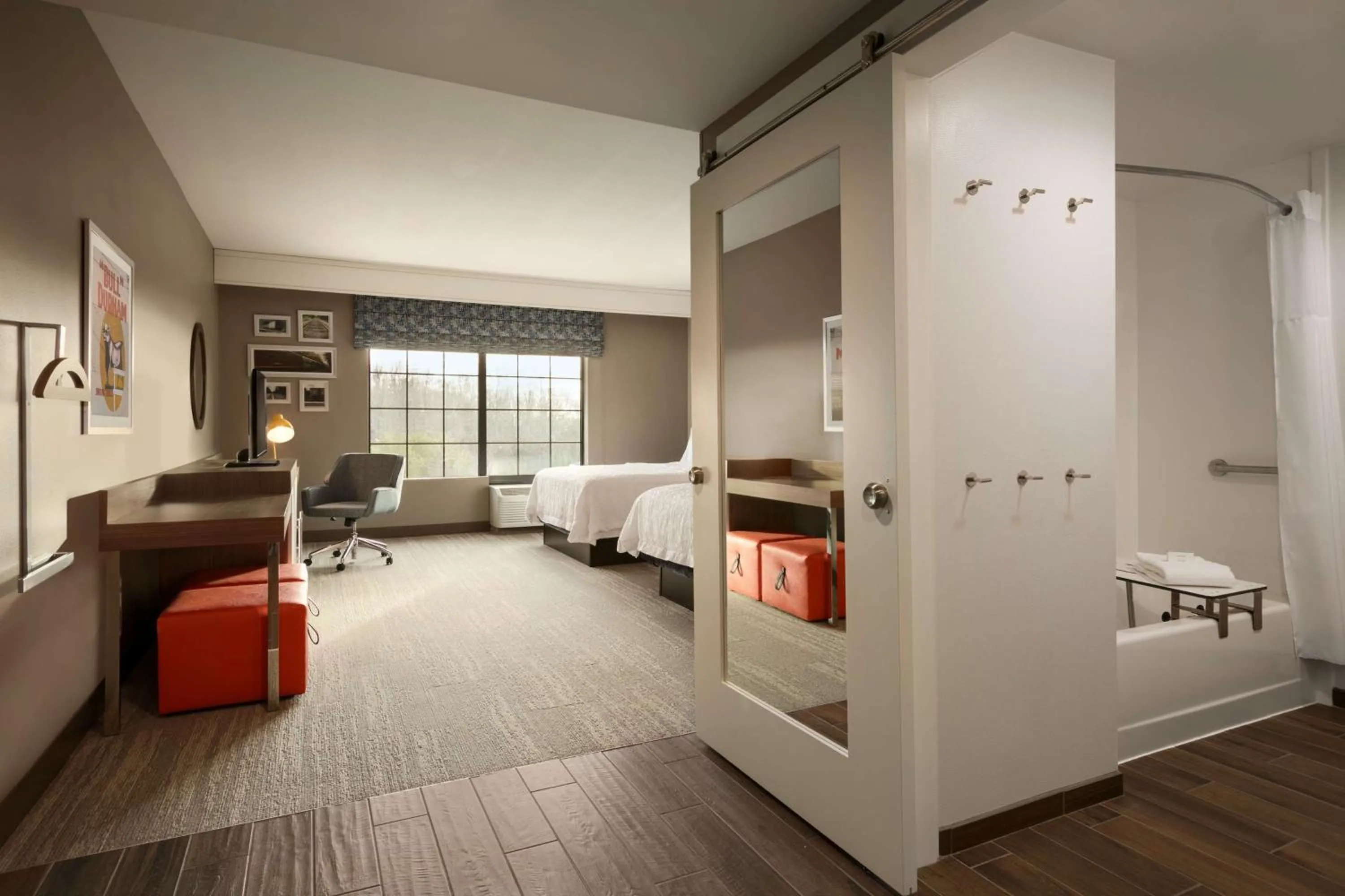 Queen Room with Two Queen Beds - Mobility Access/Non-Smoking in Hampton Inn Kernersville