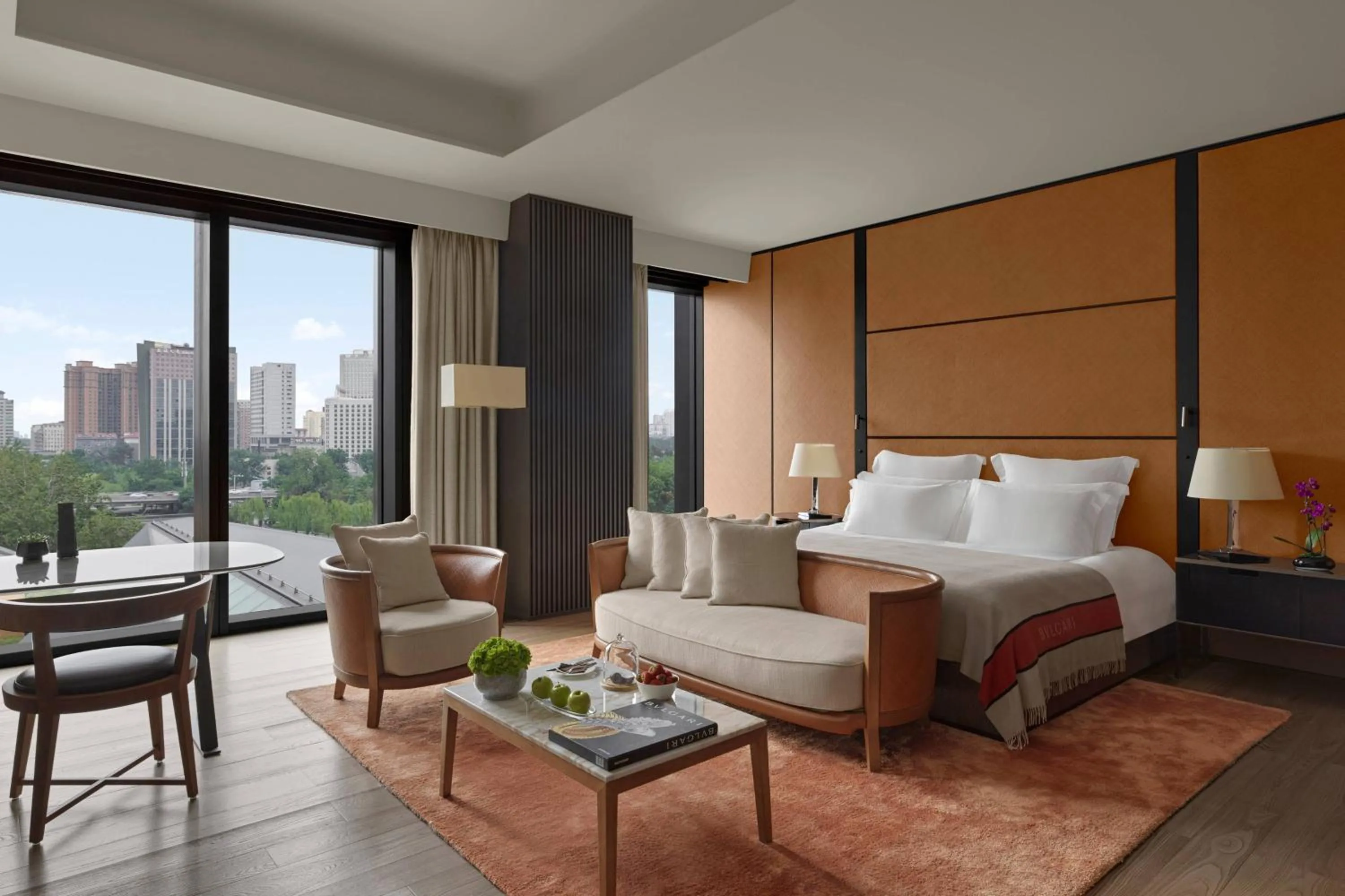 Deluxe Room with One King Bed and City View (Free Mini-bar soft drinks & beers + 1.9 mi pick-up or drop-off service + Berluti shoe shinning & pressing service) in Bvlgari Hotel Beijing