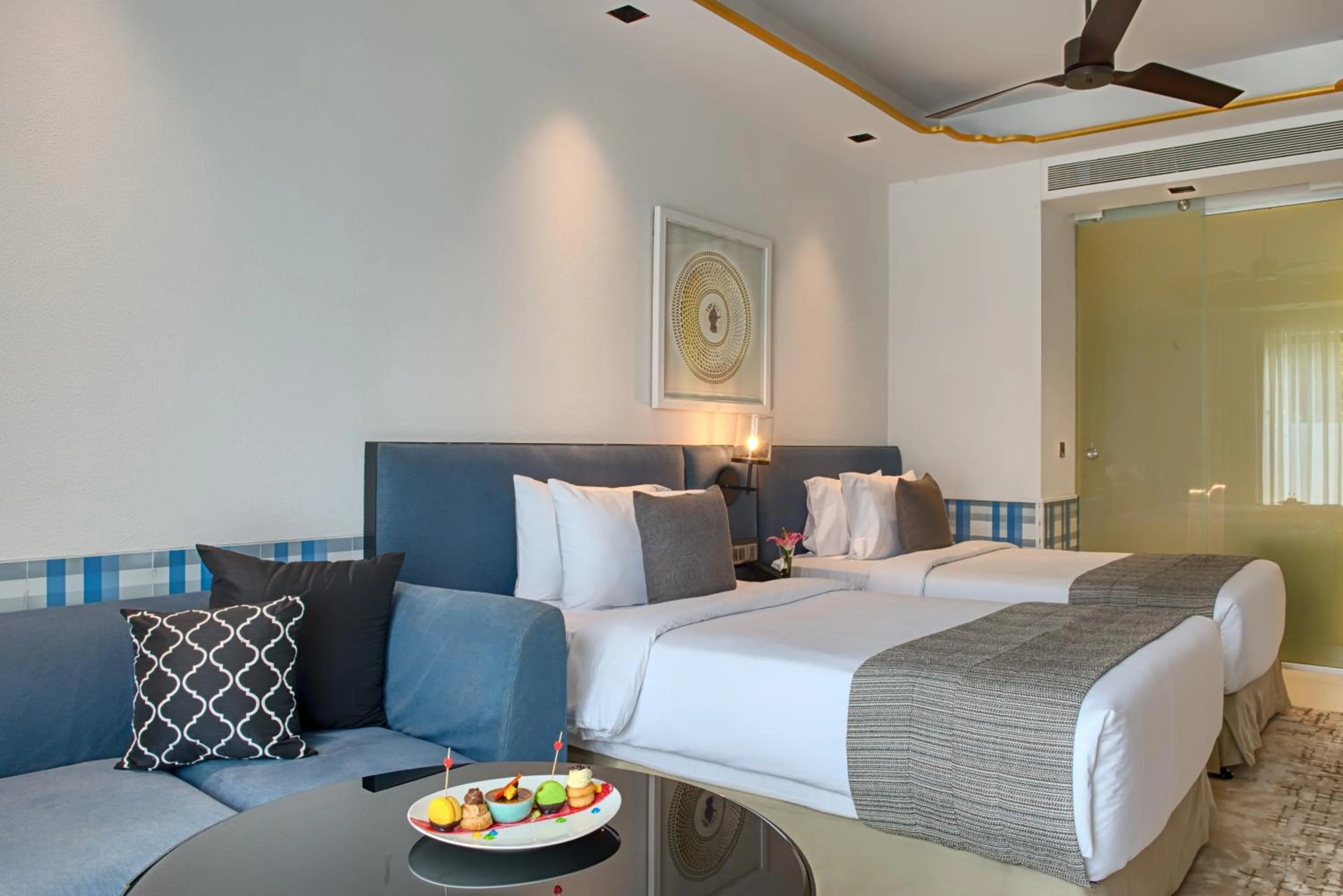 Premium Balcony Room Twin Bed - INR 2000 Meal Credit per stay, 20% discount on Spa & Laundry in Azaya Beach Resort Goa