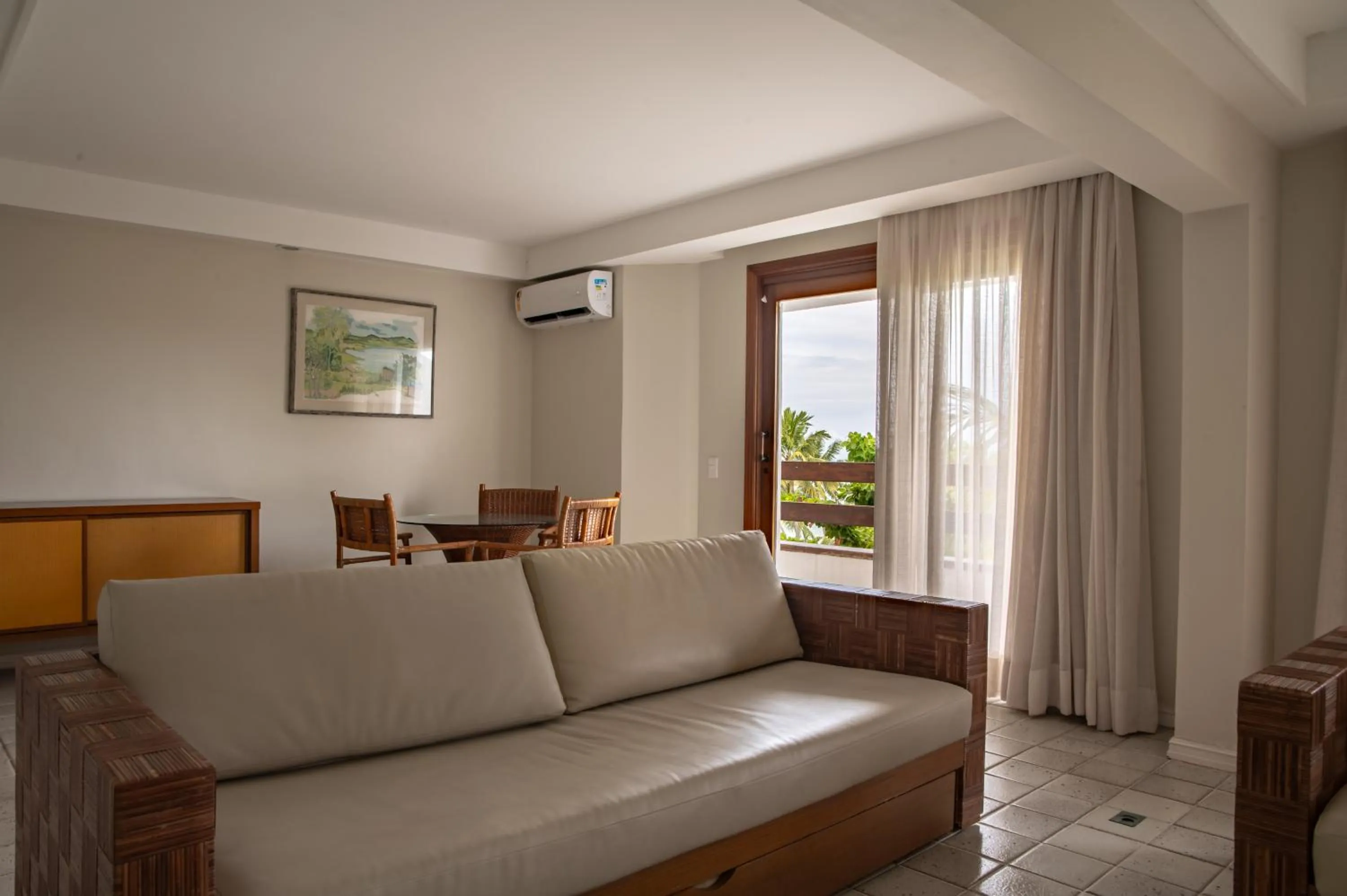 Premium Family Apartment - single occupancy - Split Level with Balcony and Front Sea View with living room in Jatiúca Suites Resort by Slaviero Hotéis