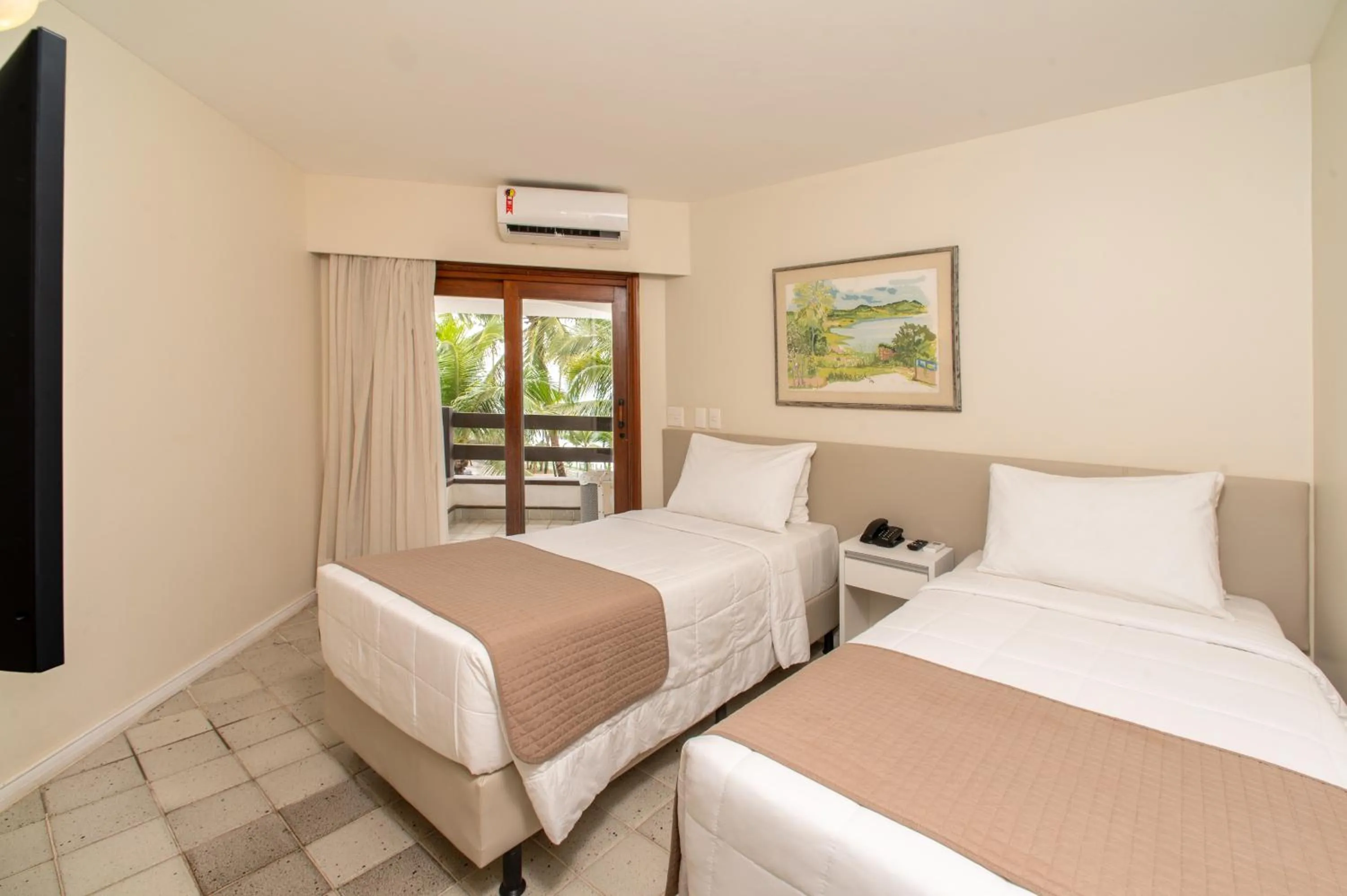 Twin Apartment with Balcony and Sea View with living room - single occupancy in Jatiúca Suites Resort by Slaviero Hotéis