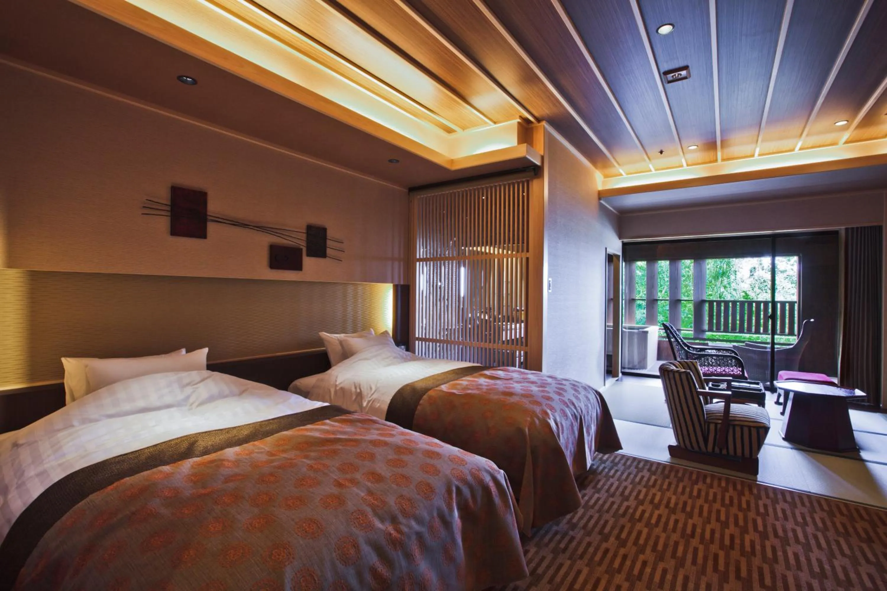 Japanese-Style Premium Room with Living Area and Open-air Bath Only children 7 and up are allowed in Yumotokan