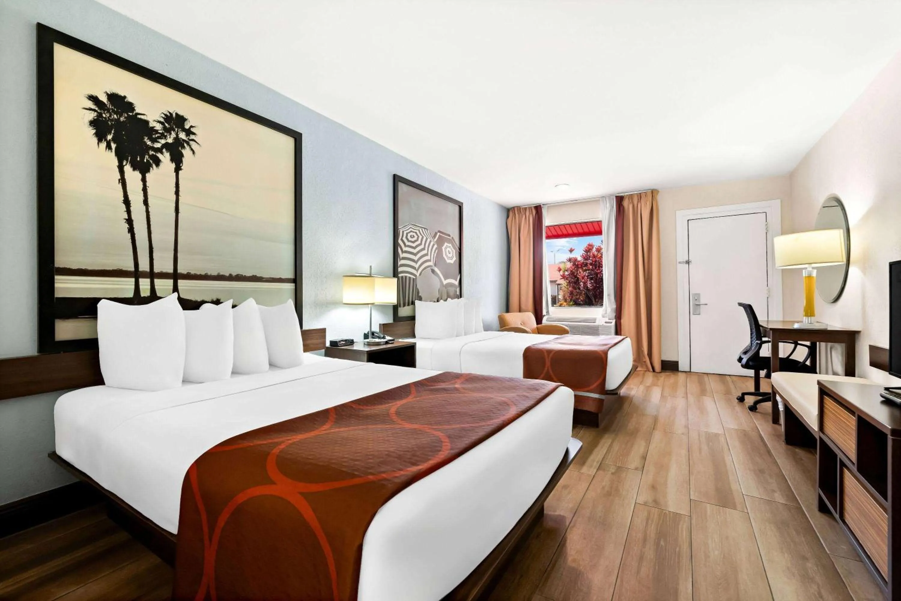 Double Room with Two Double Beds and Pool View - Non-Smoking in Super 8 by Wyndham Florida City/Homestead/Everglades