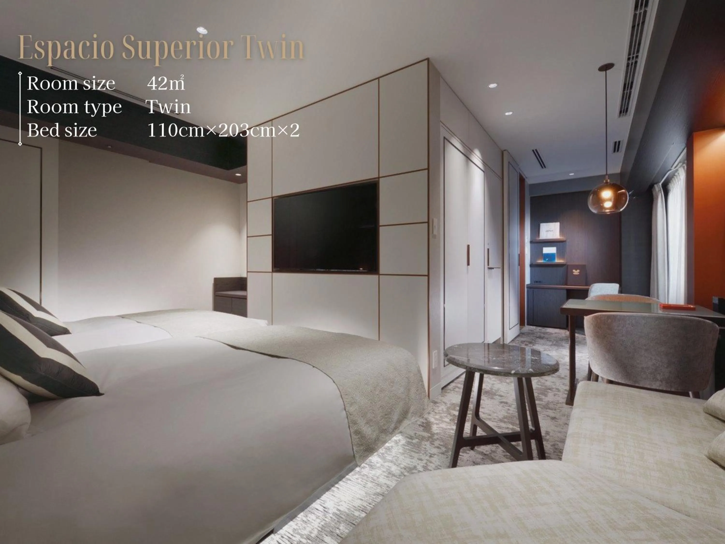 Espacio Twin Room 42sqm with free access to Espacio Lounge - Non-Smoking in Nagoya Kanko Hotel