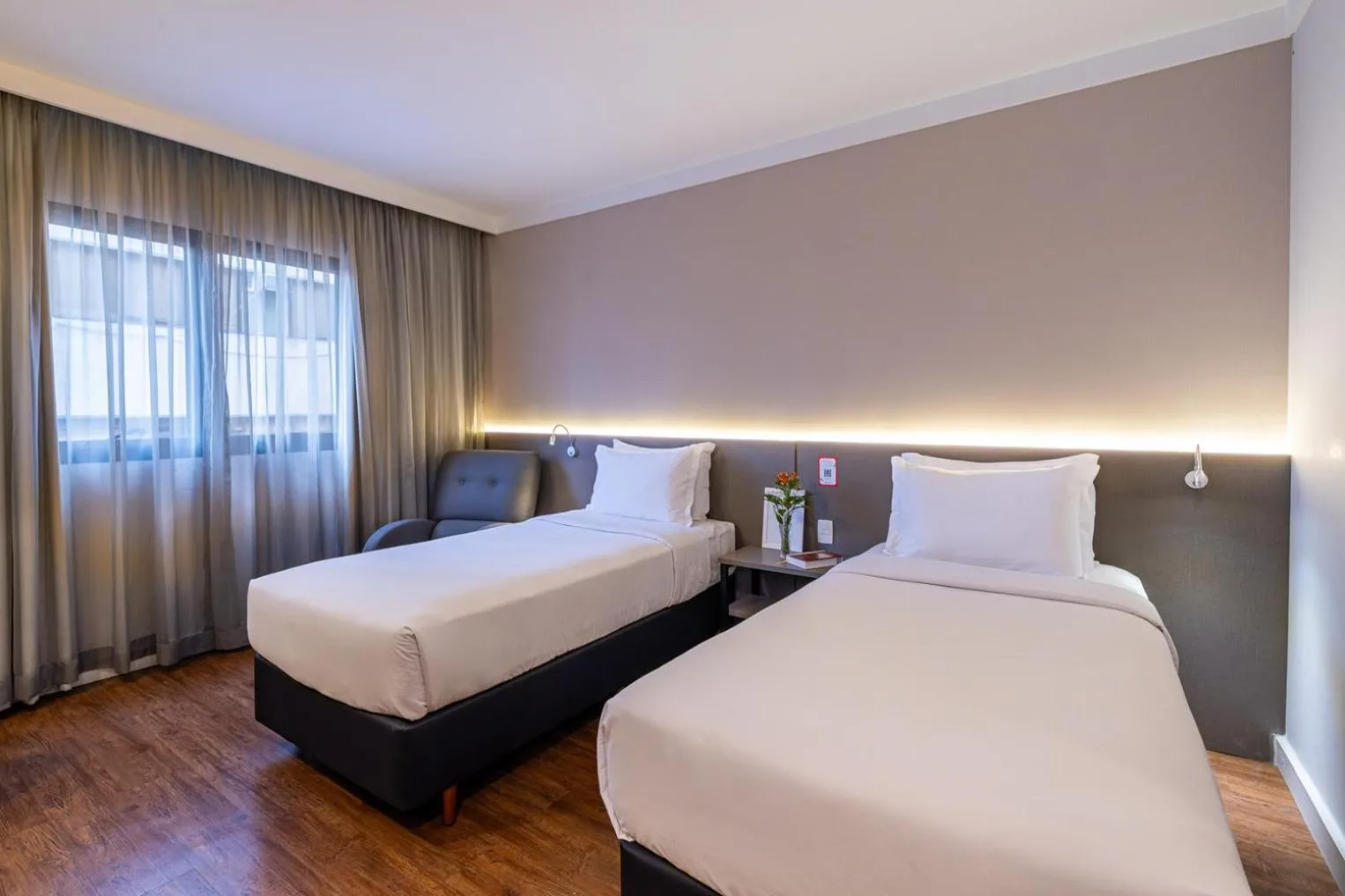 Deluxe Twin - single occupancy - 2 Single Beds in Intercity São Paulo Berrini