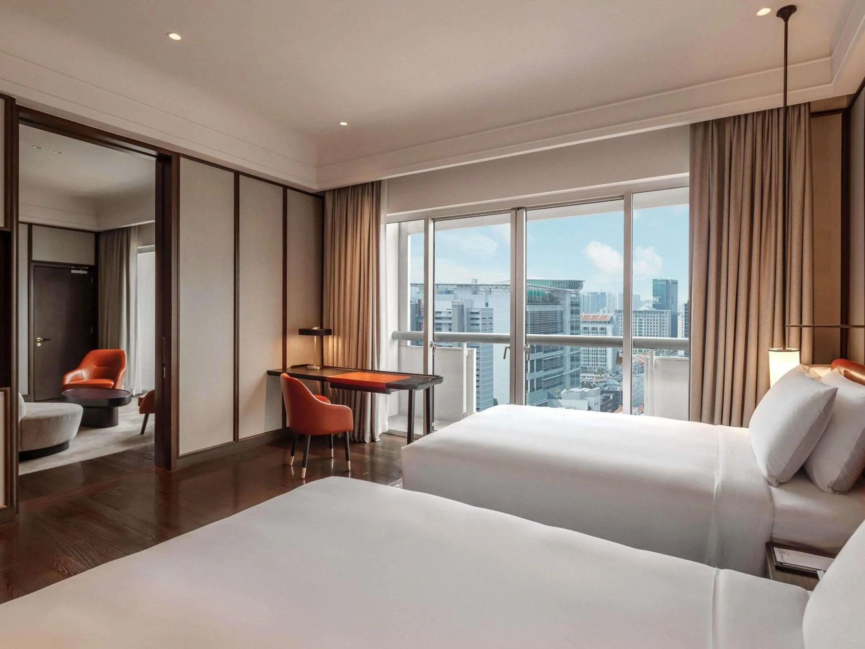 Ambassador Suite, 2 Doubles, 2 Balconies, Lounge Access in Fairmont Singapore